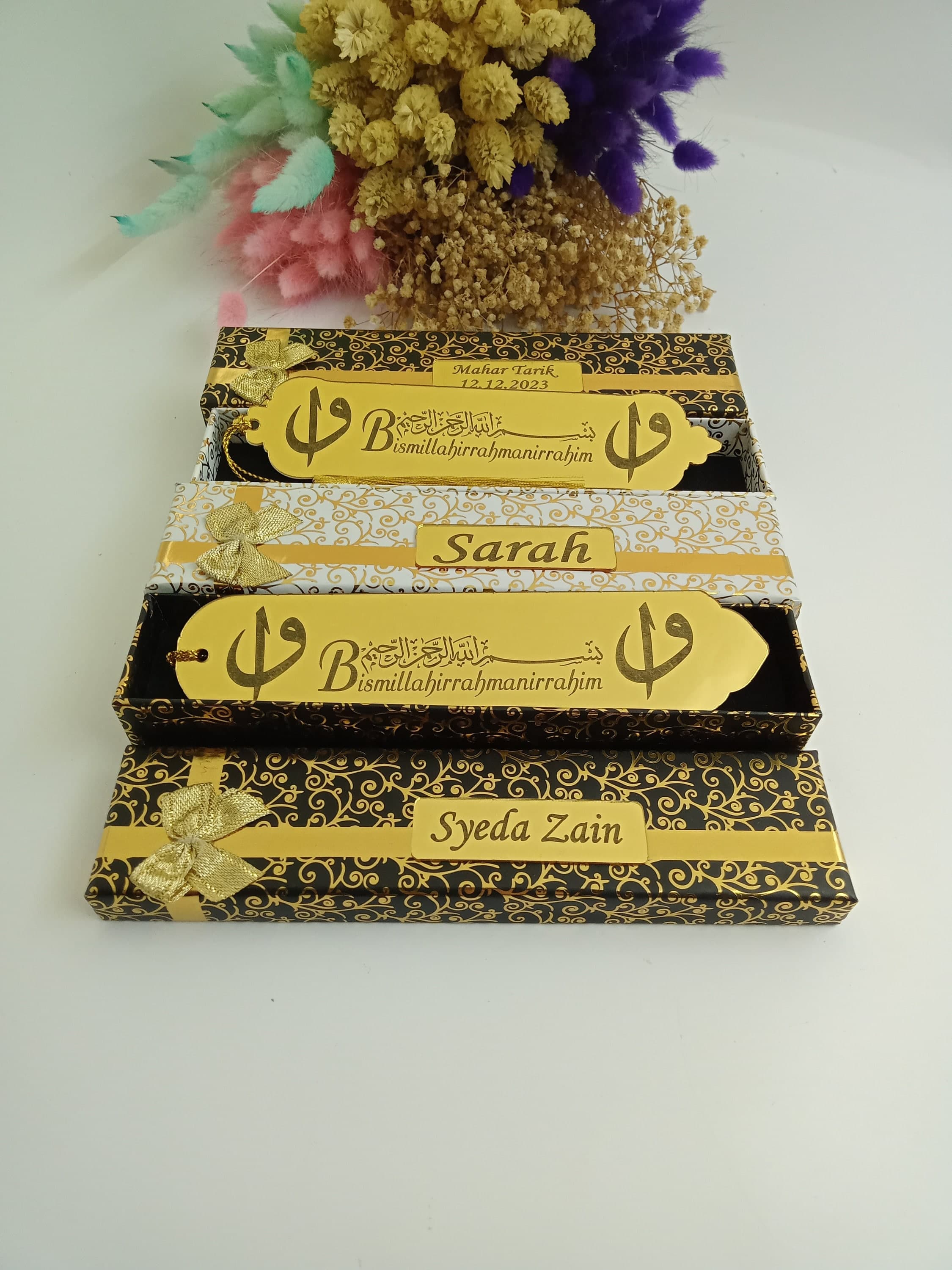 Personalized Islamic Bookmark with Gift Box | Arabic Calligraphy - image 4