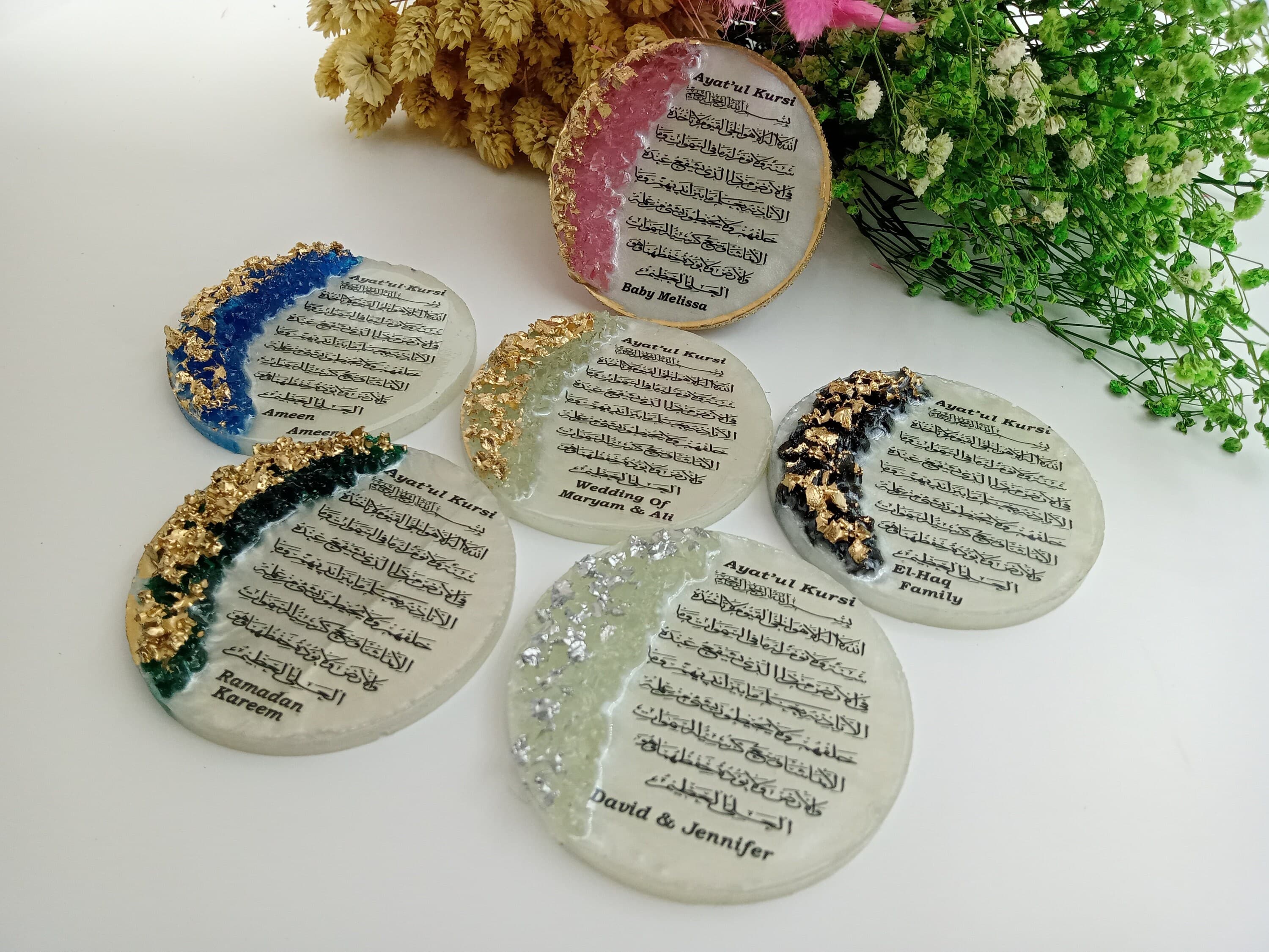 Epoxy Islamic Wedding Magnet Favors, Tulle Gift - image 4