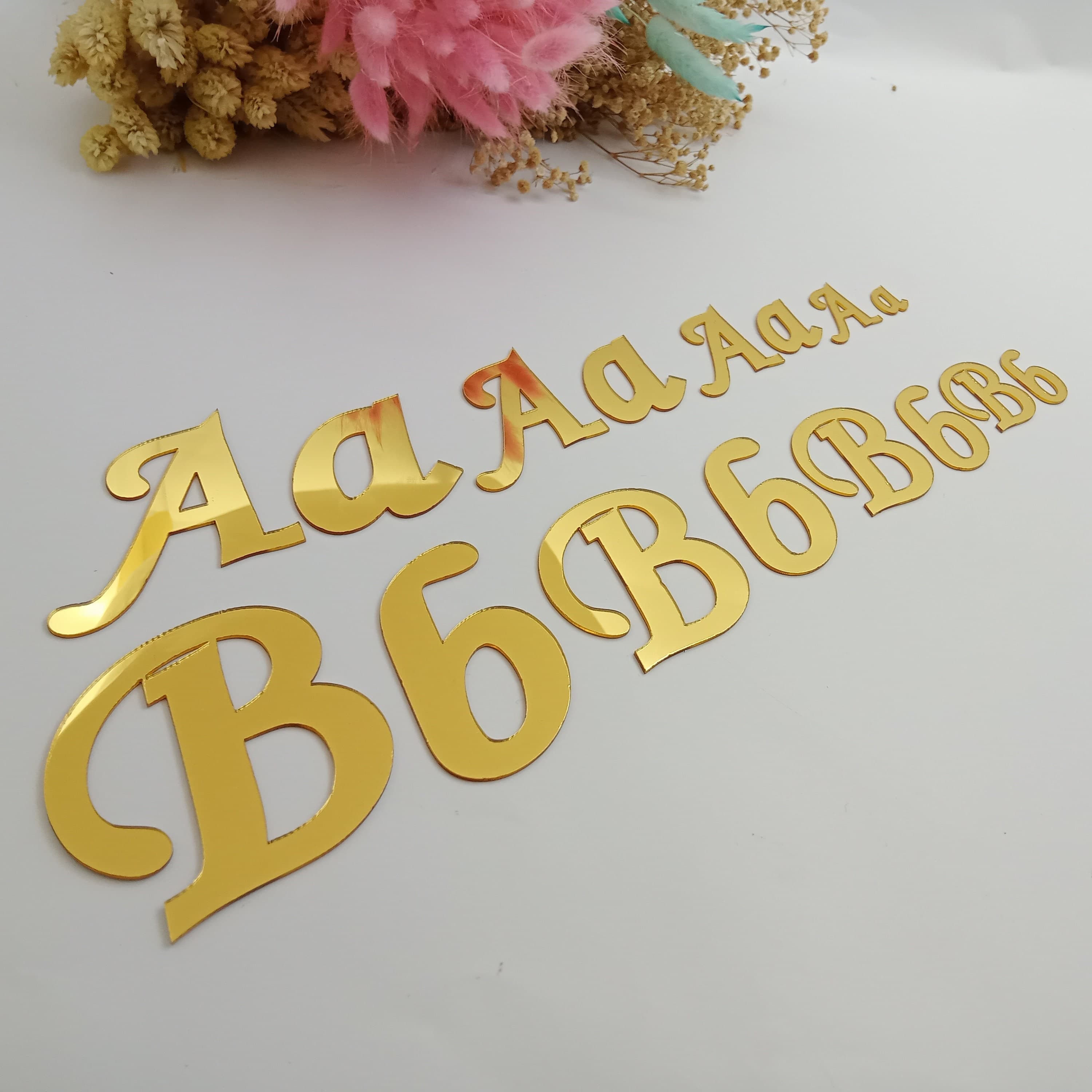 Gold Acrylic Mirror Letters | Personalized Wall Decor - image 4