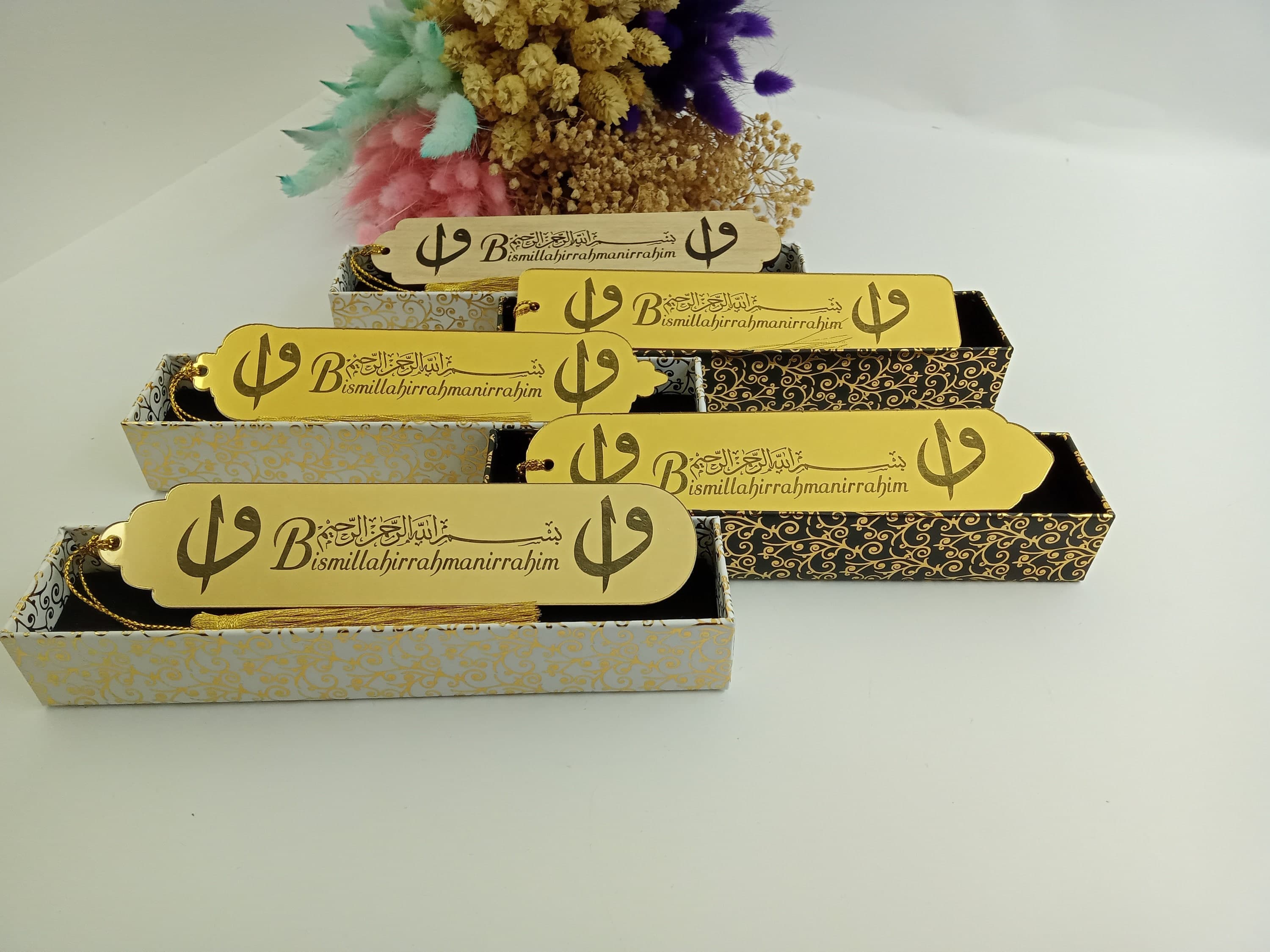 Personalized Islamic Bookmark with Gift Box | Arabic Calligraphy