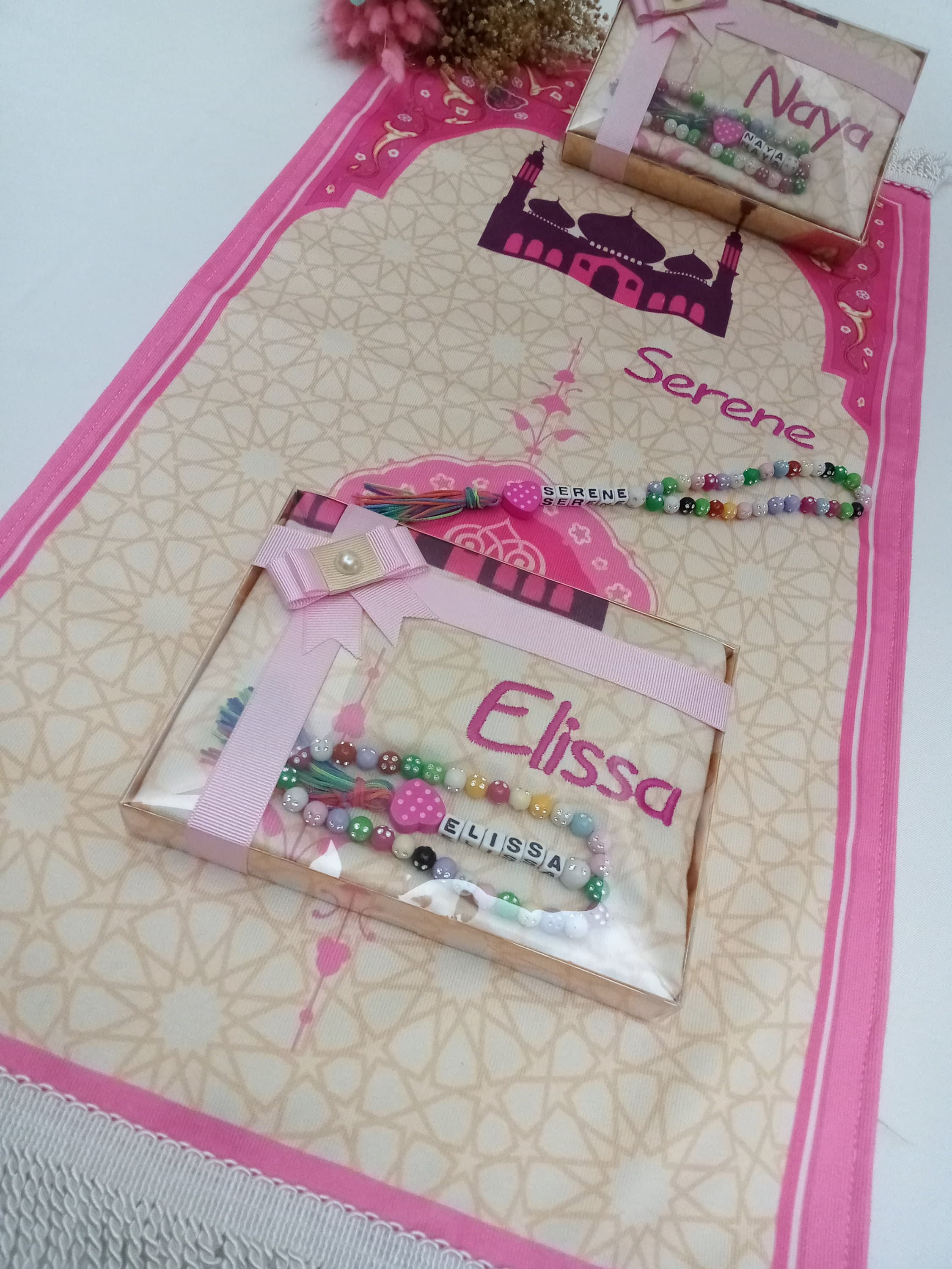 Luxury Kids Prayer Mat, Custom Islamic Gift Set - image 5