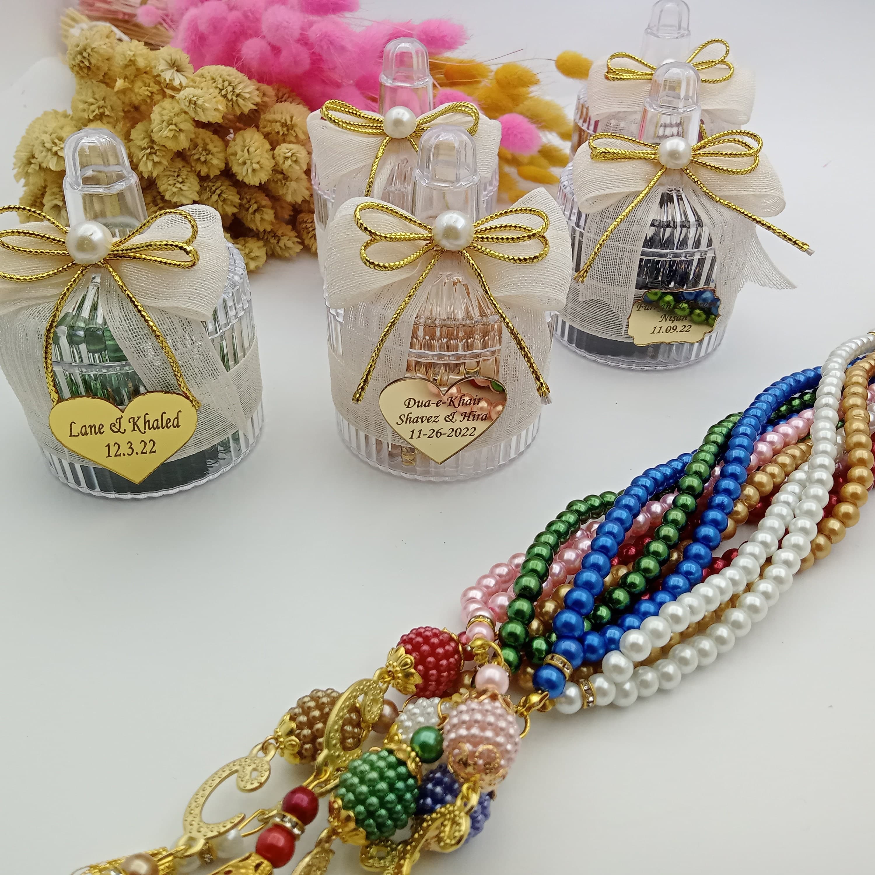 Personalized Pearl Tasbeeh Favors | Islamic, Eid, Graduation