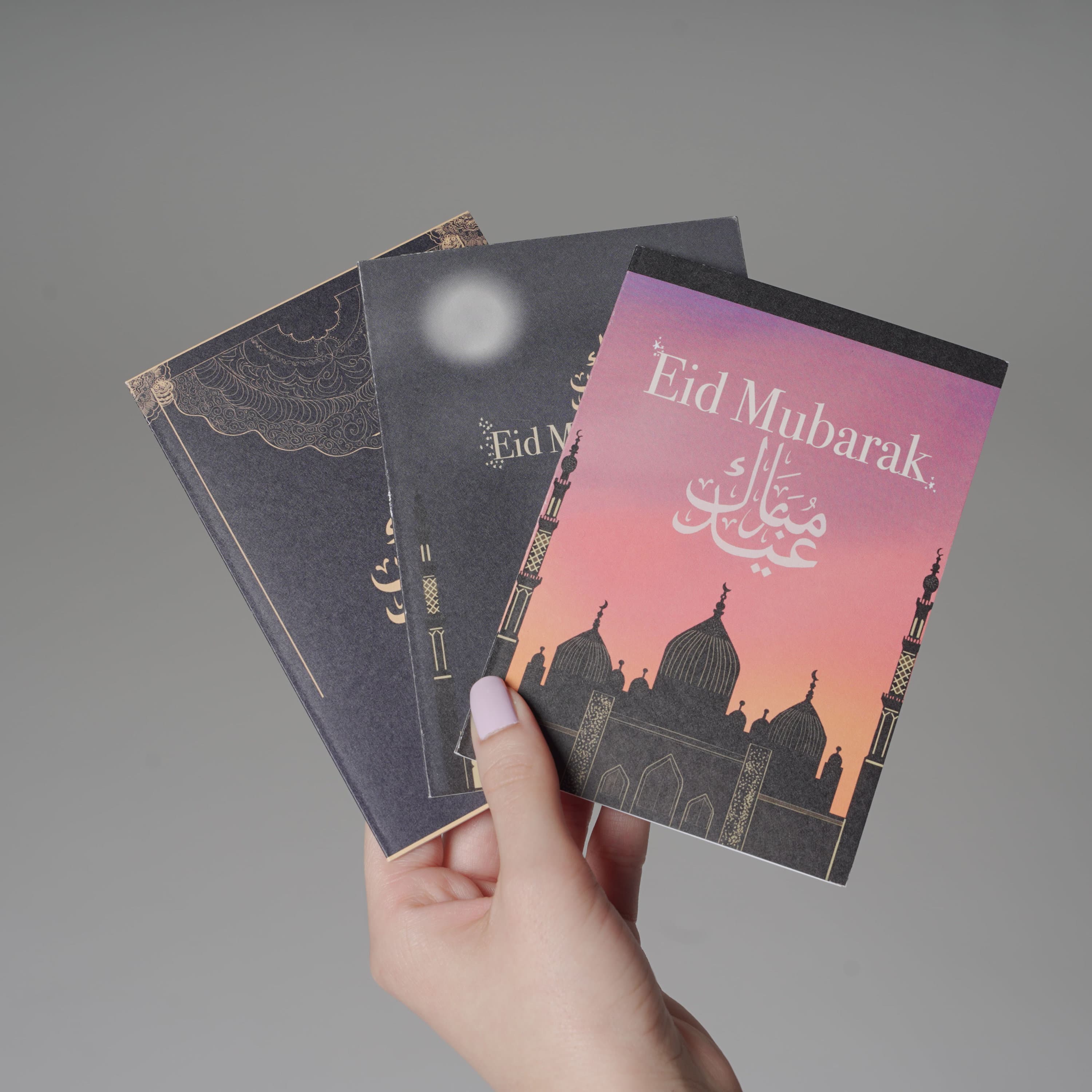 Eid Mubarak Cards : Pack of 3   -   Eid Mubarak cards, Eid al-Fitr Cards, Eid al-Adha cards, Eid Cards for Family - image 3