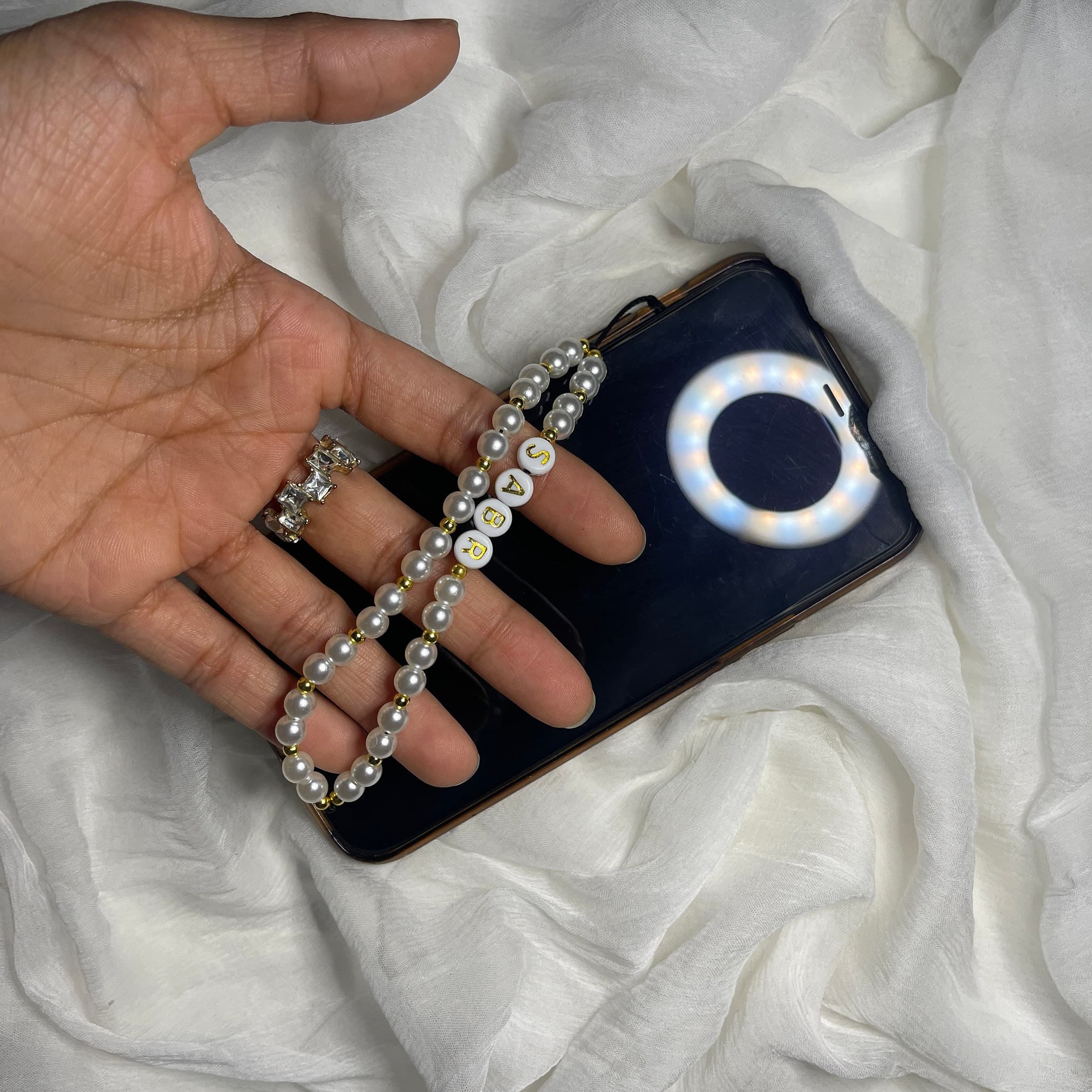 SABR Gold Beaded Phone Strap - image 3
