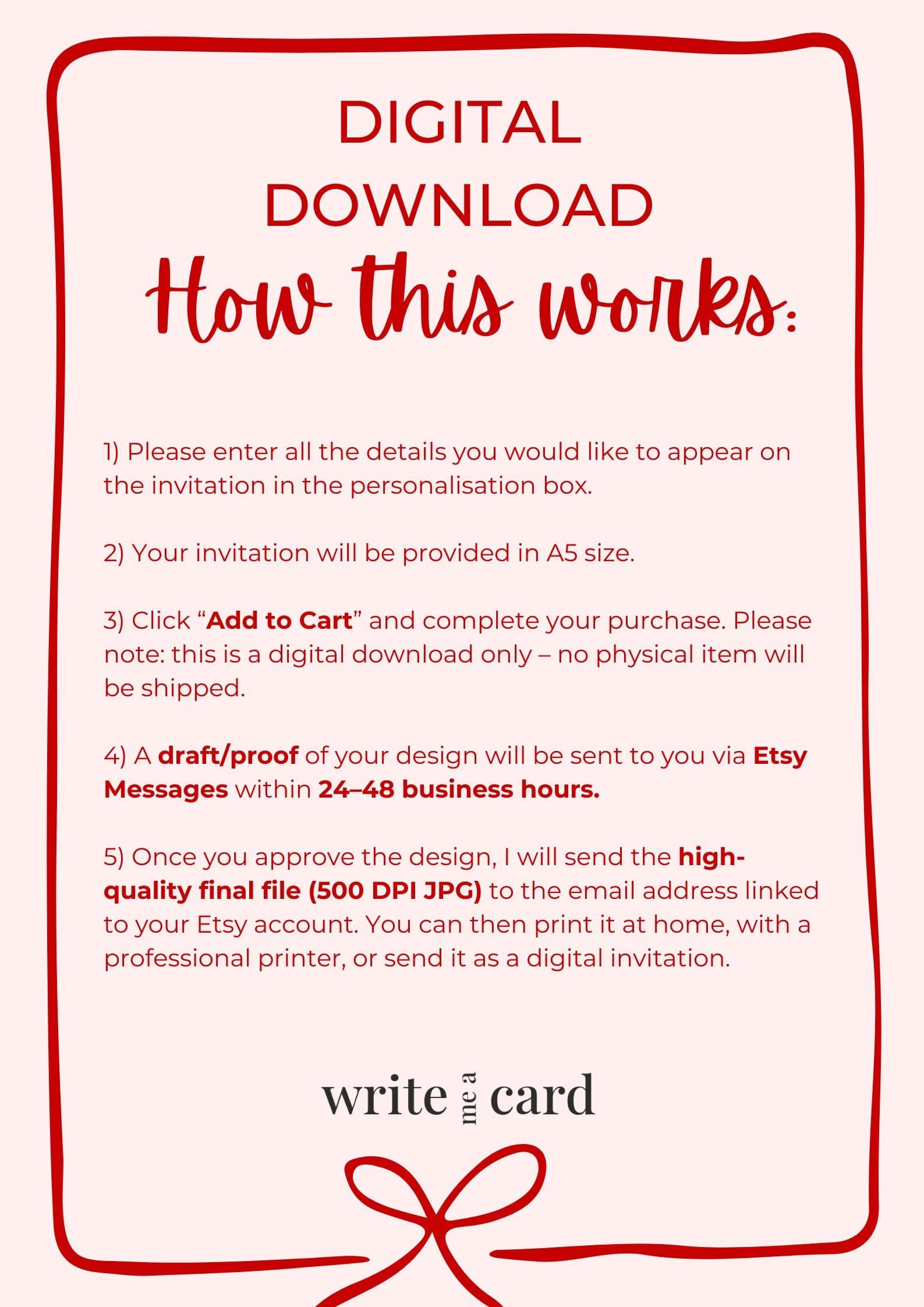 Personalised Digital Invitation | A5 Invite | Custom Design | Instant Digital Download - image 4
