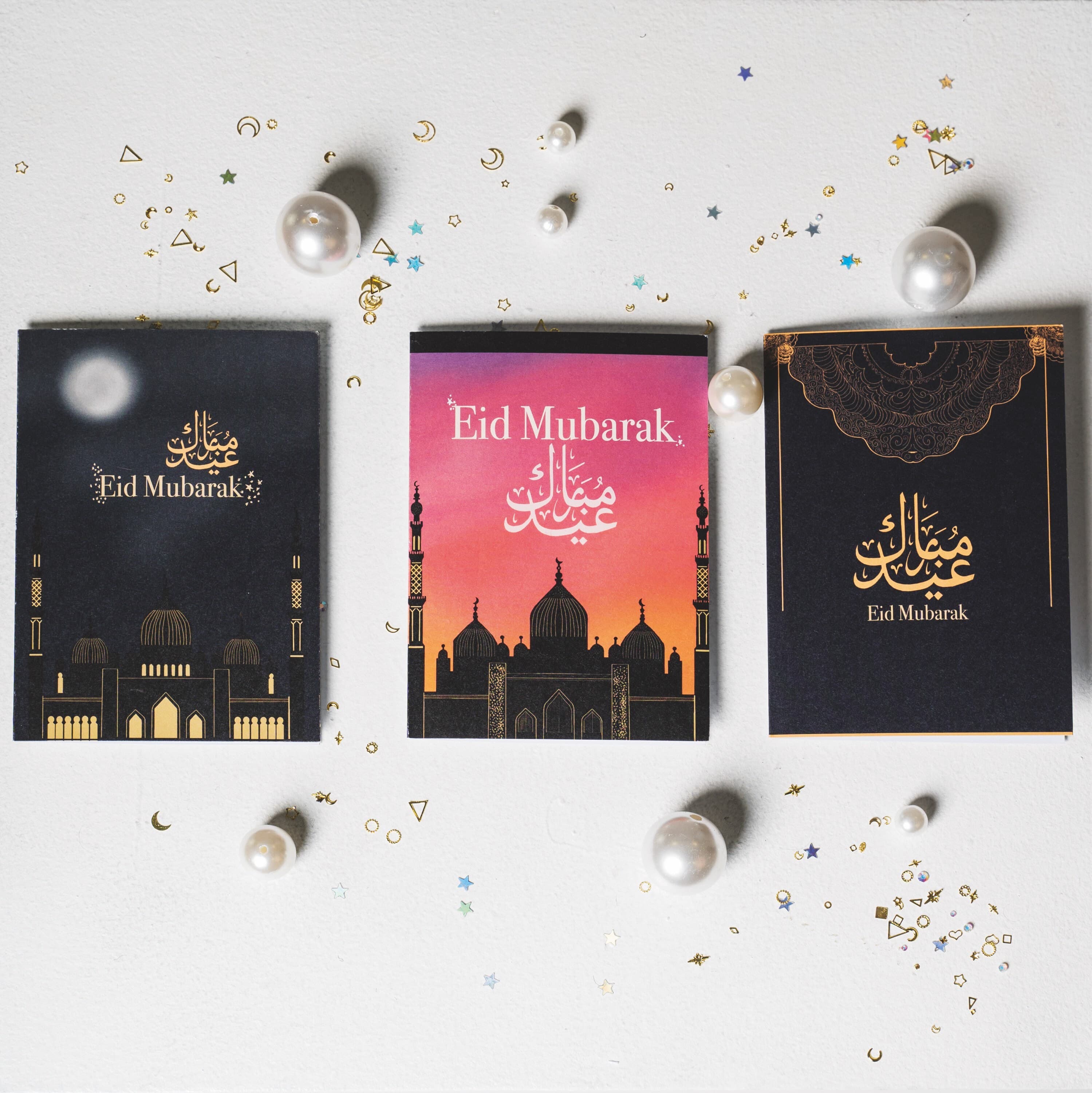 Eid Mubarak Cards : Pack of 3   -   Eid Mubarak cards, Eid al-Fitr Cards, Eid al-Adha cards, Eid Cards for Family