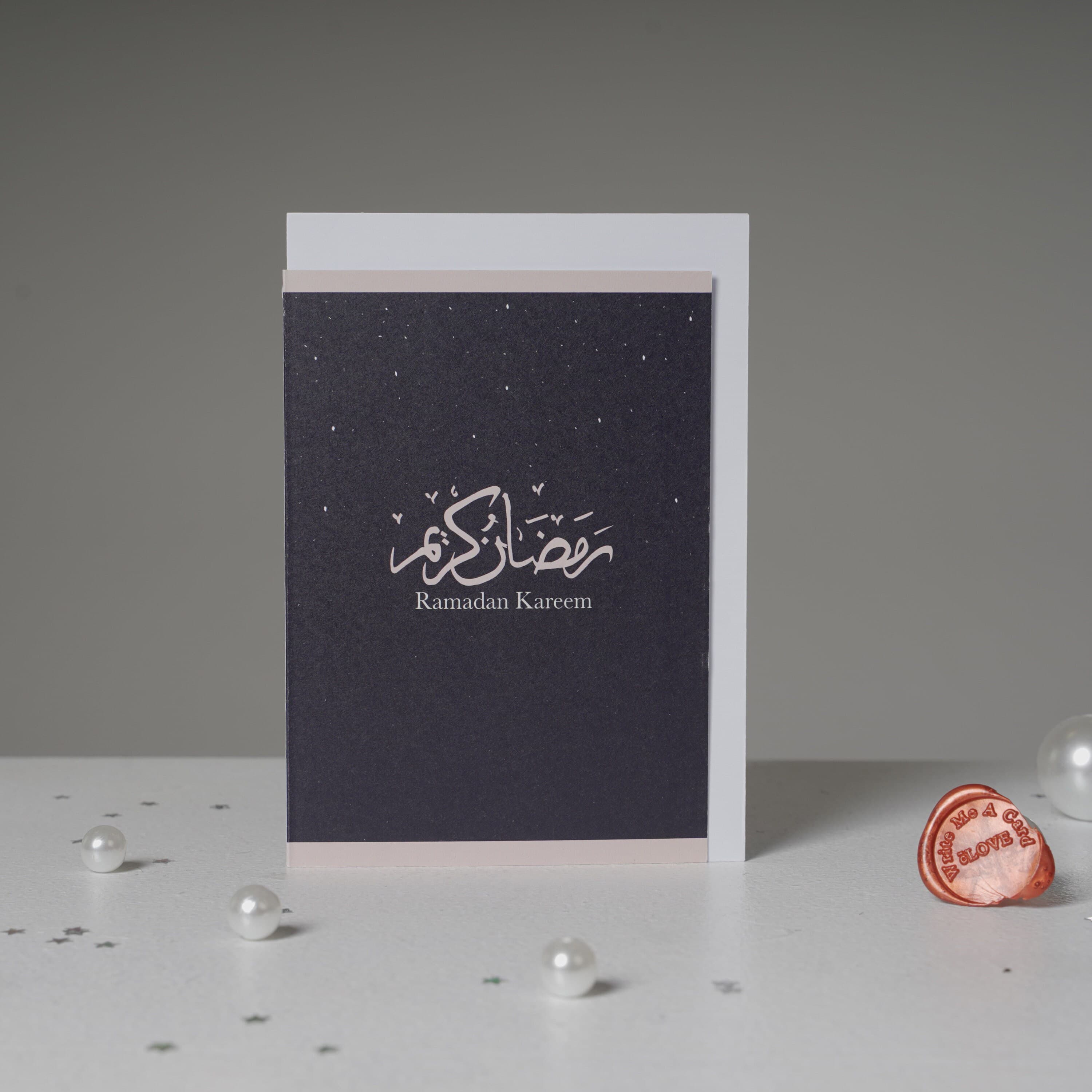 Ramadan Kareem Cards : Pack of 3  -   Ramadan Greeting Cards,Ramadan Kareem Cards,Elegant Ramadan Cards - image 3