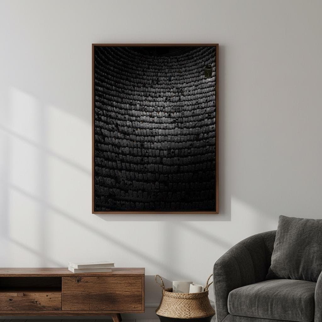 Black & White Kaaba Print, Minimalist Islamic Wall Art