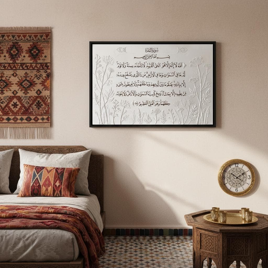 Arabic Calligraphy Art Print | Ayatul Kursi Minimalist Islamic Home Decor - image 4
