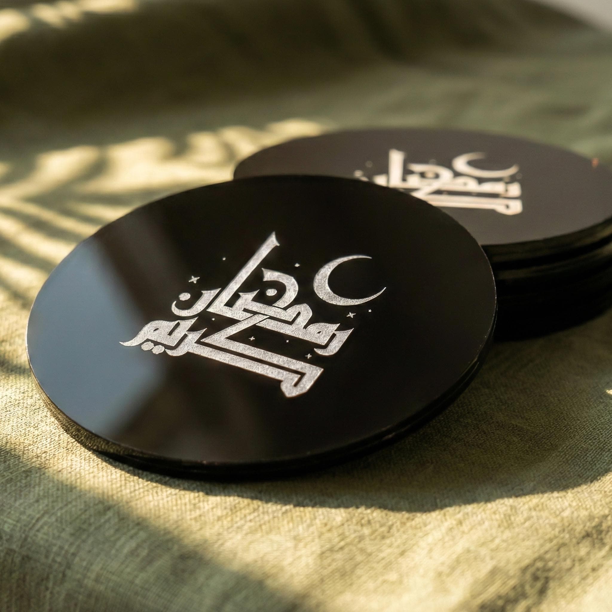 Ramadan Kareem Engraved Coasters Islamic Table Decor Ramadan Decoration Eid Mubarak Gifts - image 5