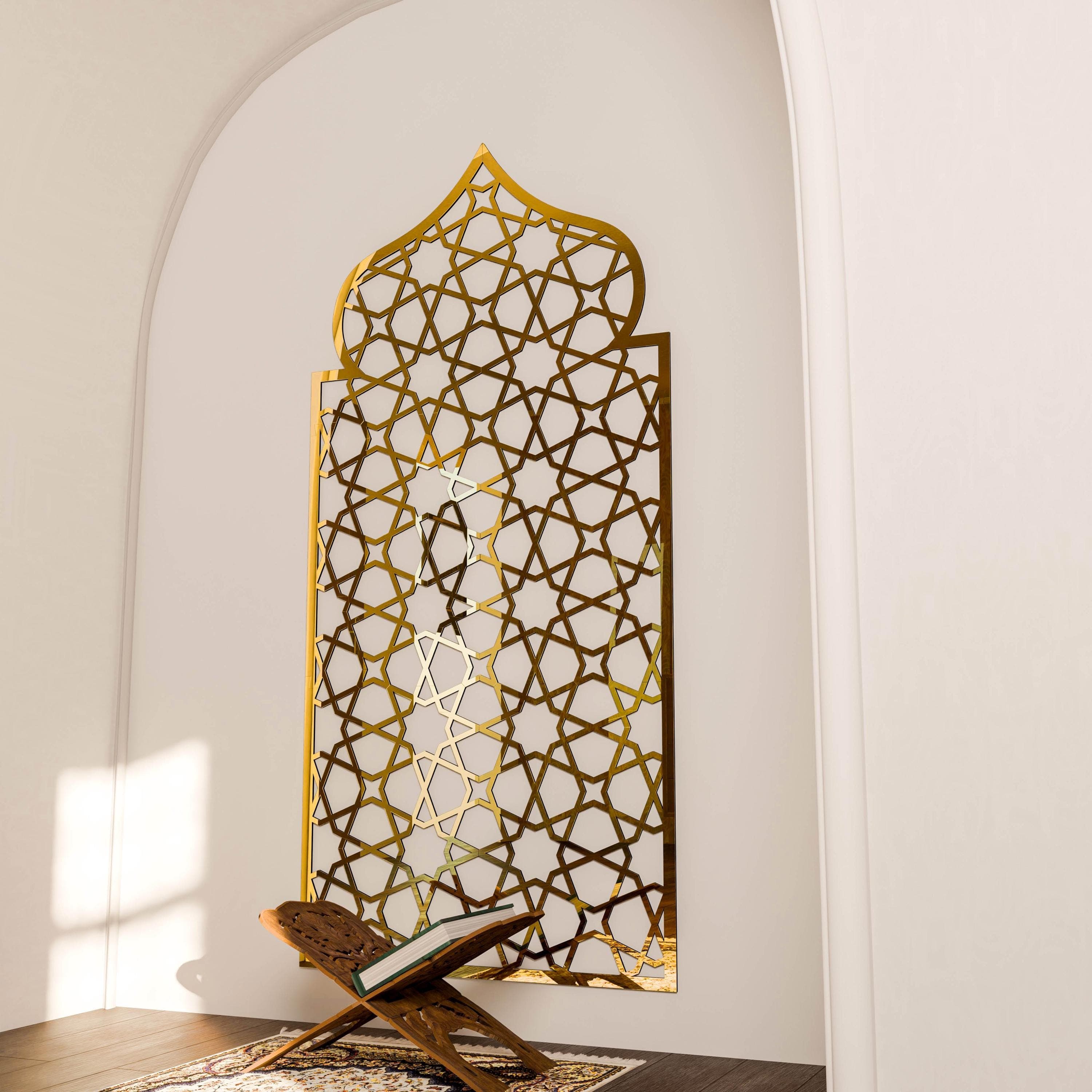 Mihrab Islamic Wall Art Mehraab Muslim Home Decor Moroccan Decorative Wood Panel Ramadan Decoration Housewarming Gift