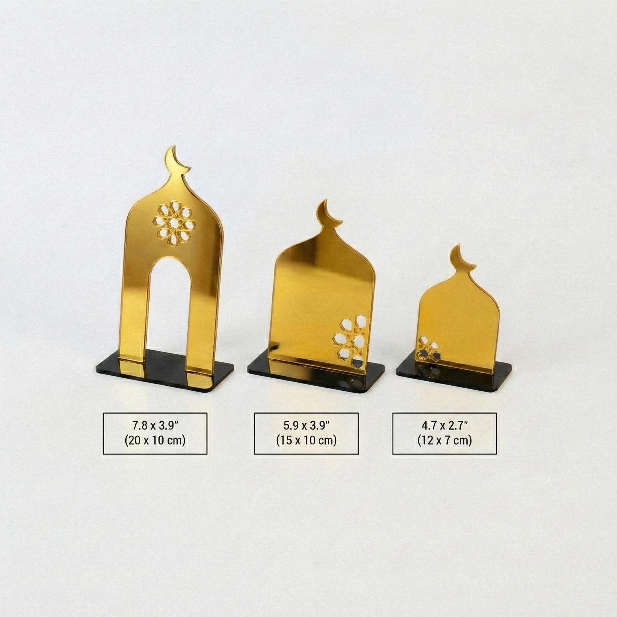 Ramadan Minaret Set Islamic Home Decor Acrylic Mosque Stand Ramadan Table Decorations Eid Mubarak Gift - image 2