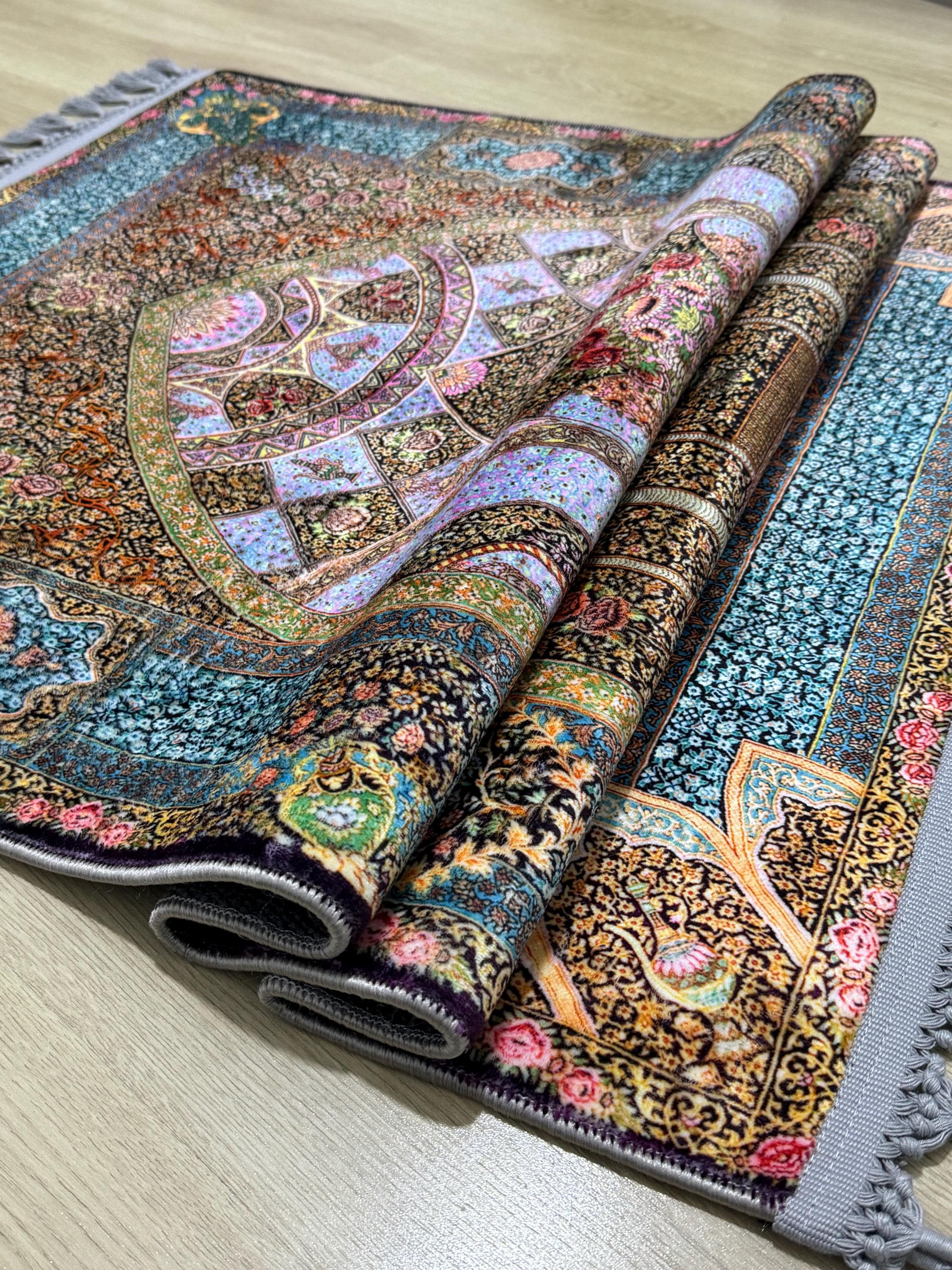 Floral Turkish Prayer Rug, islamic Prayer Mat, Muslim Ramadan Eid Gift , Sejadah, Janamaz - image 5