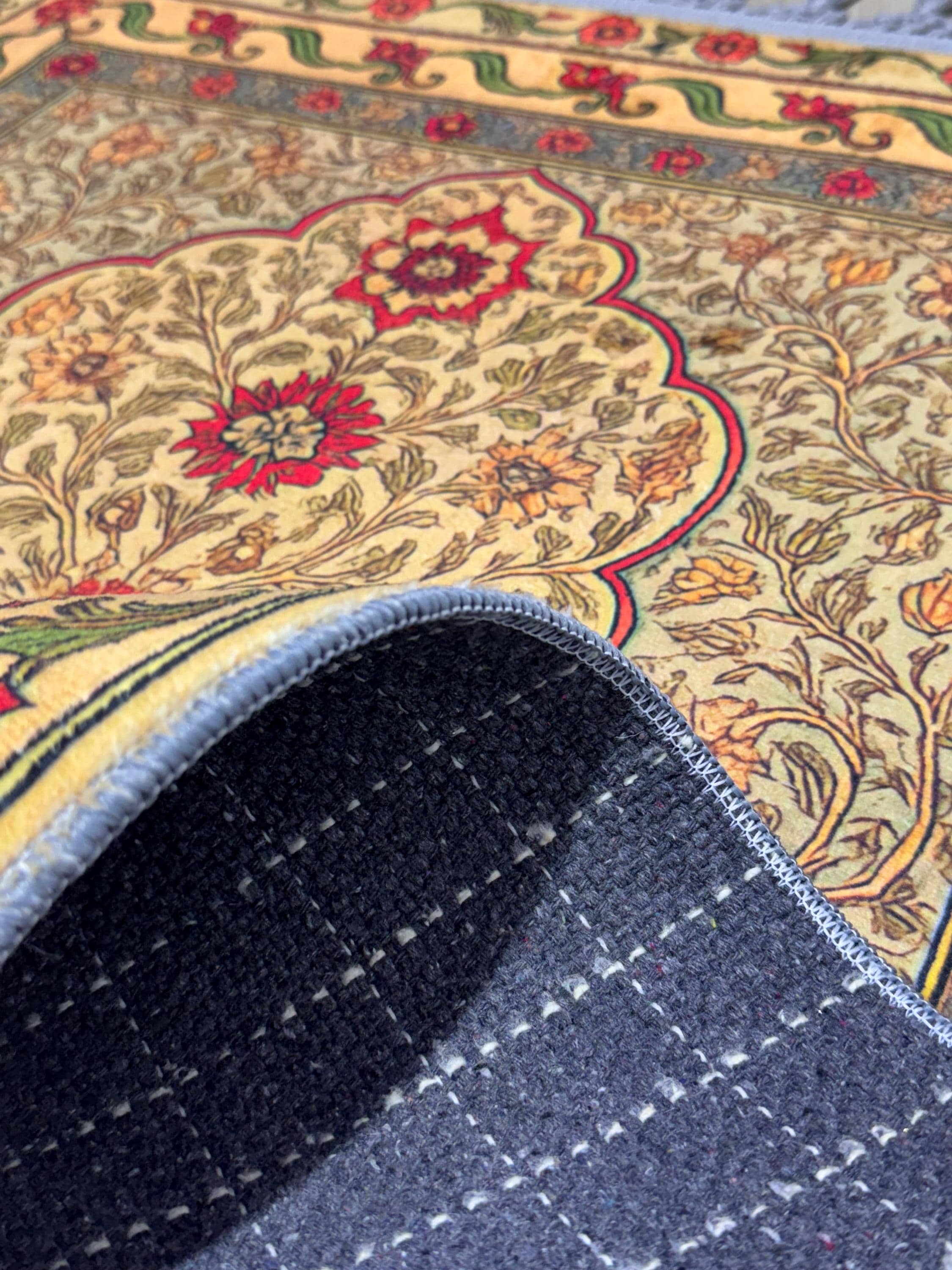 mihrab Turkish Prayer Rug , islamic Prayer Mat, Muslim Gift -Ramadan Carpet - Luxery - image 3