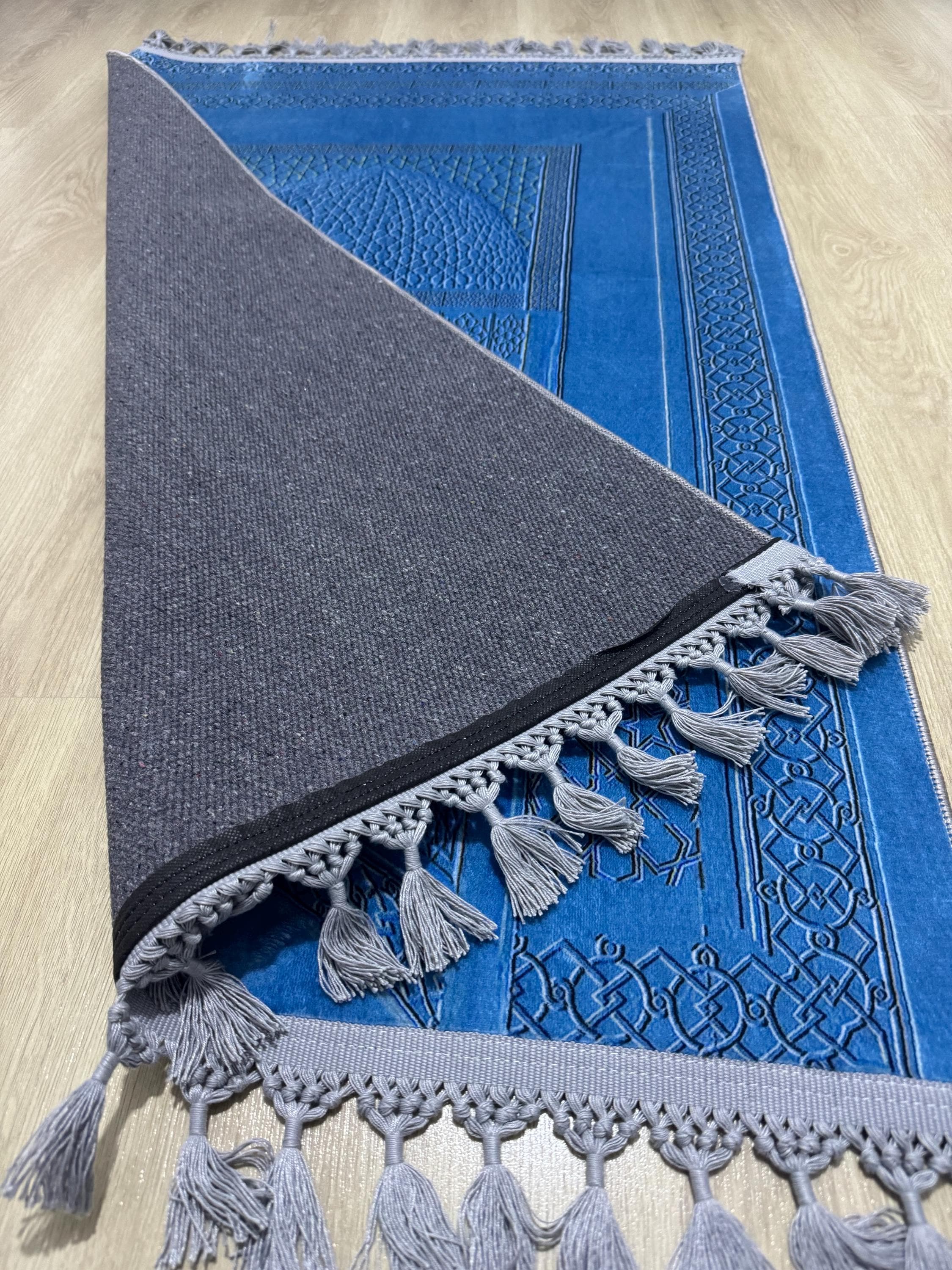 Personalised Prayer Mat – Turkish Islamic Soft Muslim Prayer Rug- Green Janamaz -Sejadah- Ramadan Gift - image 5