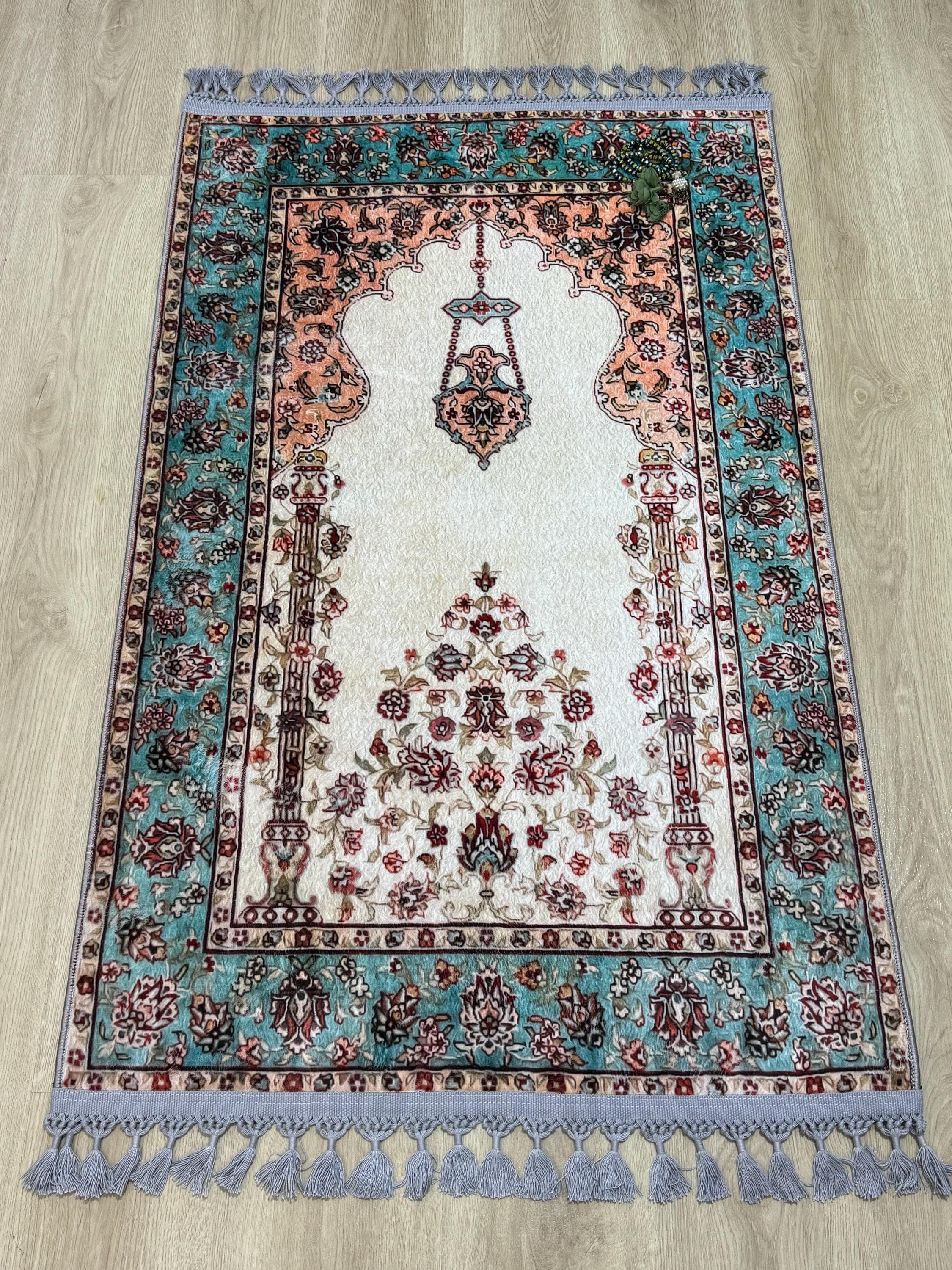 Prayer Mat – Turkish Islamic Soft Muslim Prayer Rug- Janamaz - Sejadah - Muslims Gift - Ramadan