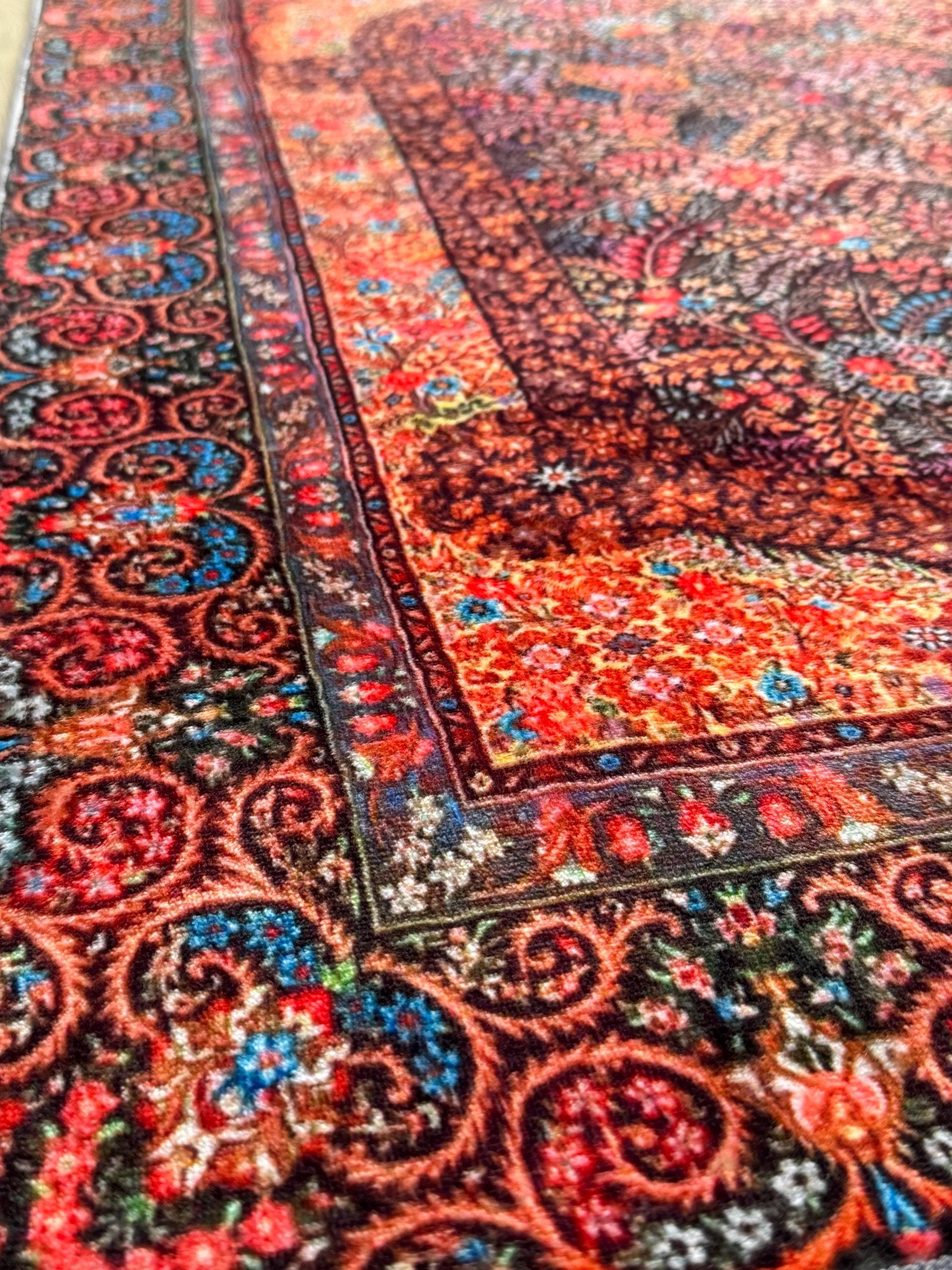 Traditional Turkish Prayer Rug  Islamic Design, Soft & Portable Mat - image 5