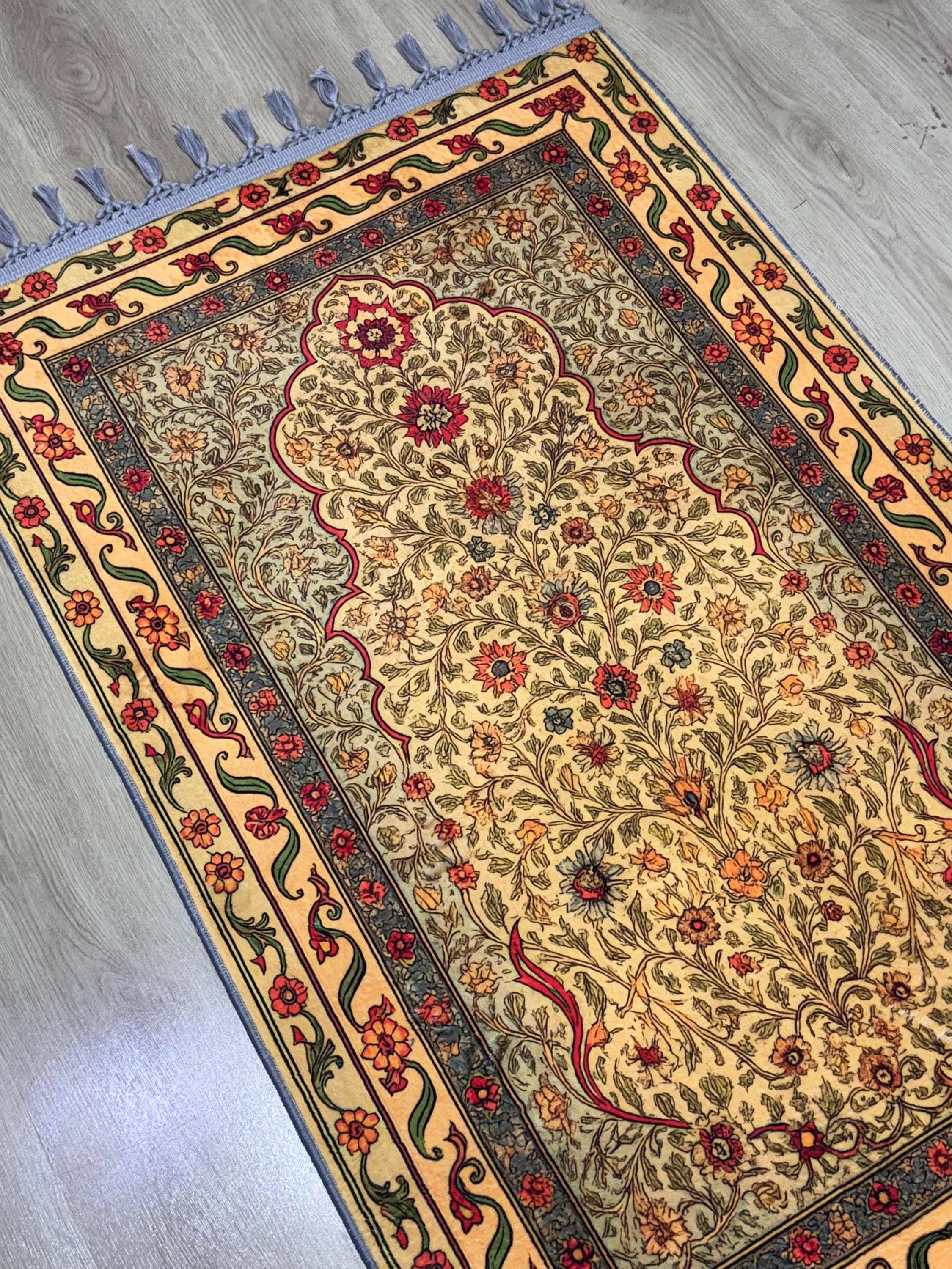 mihrab Turkish Prayer Rug , islamic Prayer Mat, Muslim Gift -Ramadan Carpet - Luxery