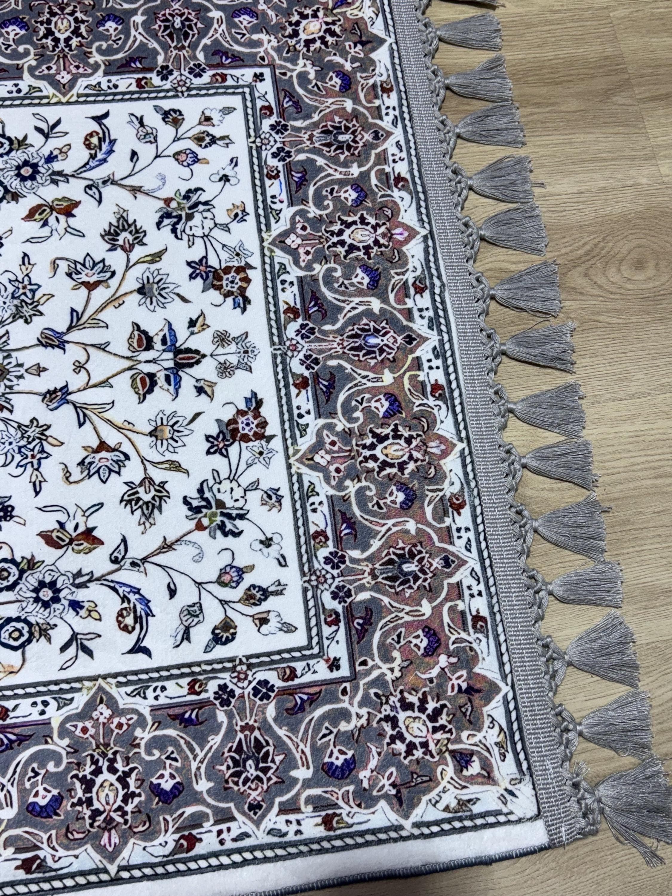Floral Turkish Prayer Rug, islamic Muslim Prayer Mat- Wedding Eid Her Hİs Gift - image 5