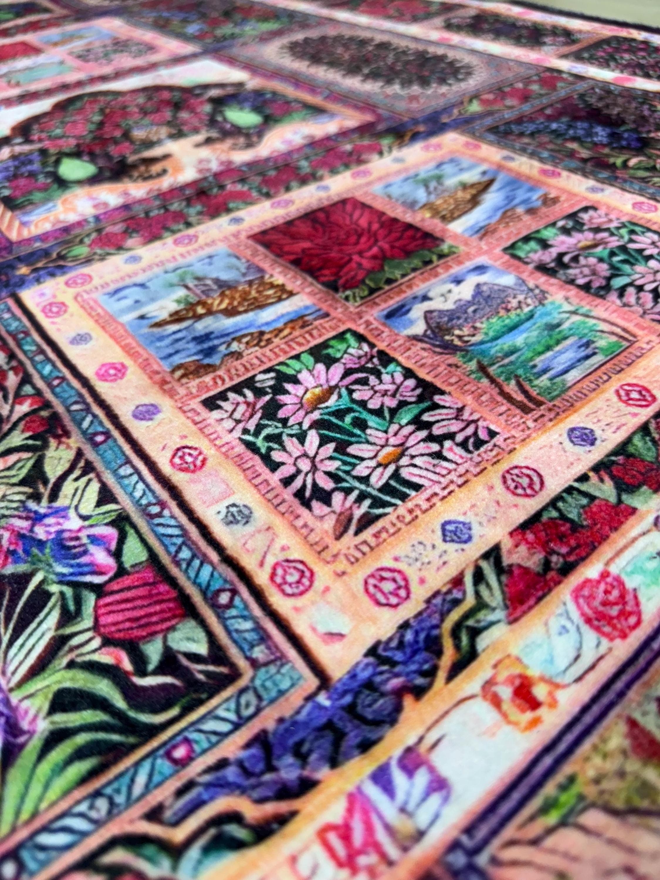 Floral Prayer Rug , Plush Muslim Prayer Mat, Islamic Ramadan Gift , Muslims Carpet , Runner - image 4