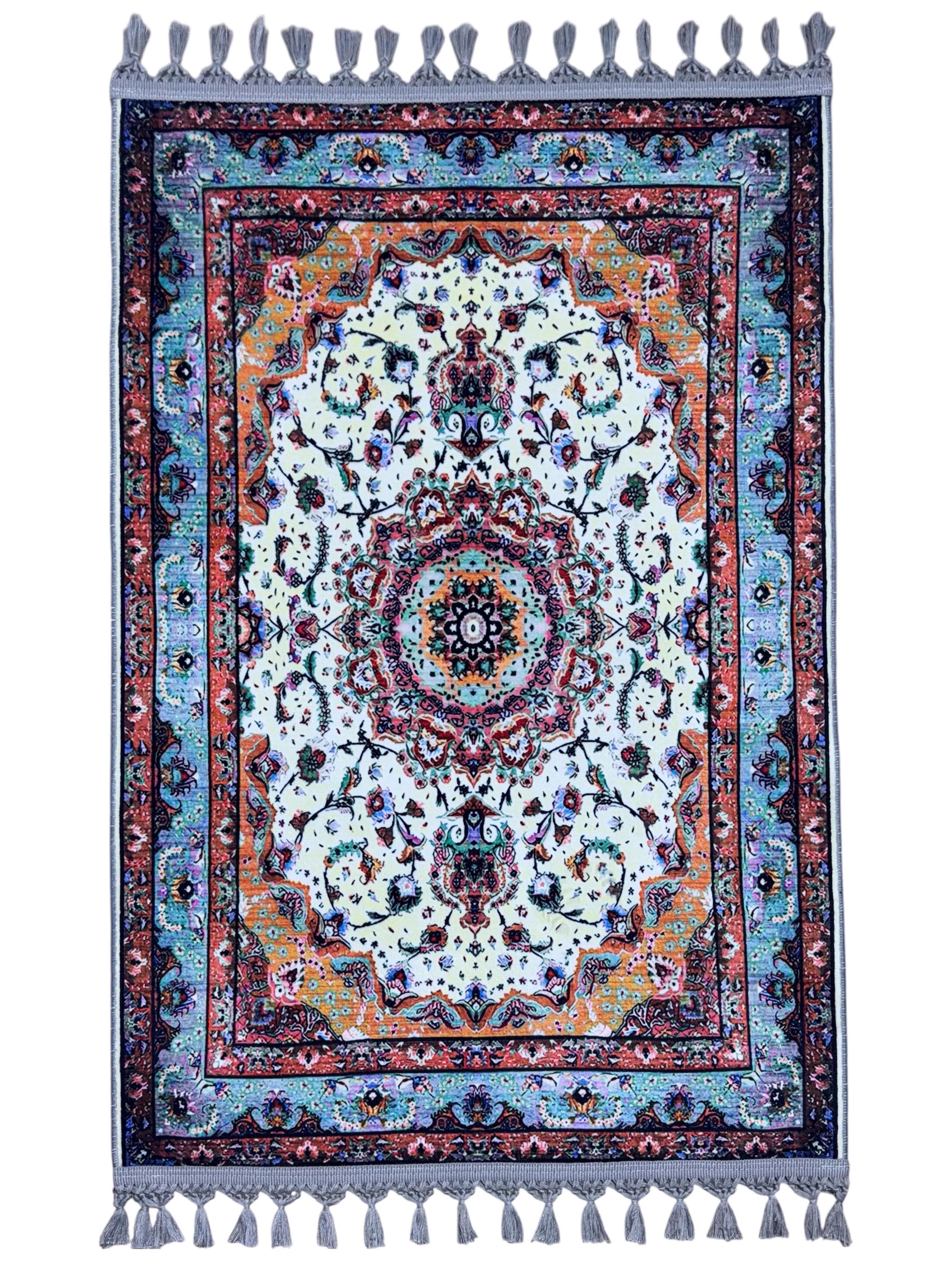 Soft Medallion Muslim Prayer Rug – Personalized Turkish Sejadah- Ramadan Sejadah Salah Muslims - image 5