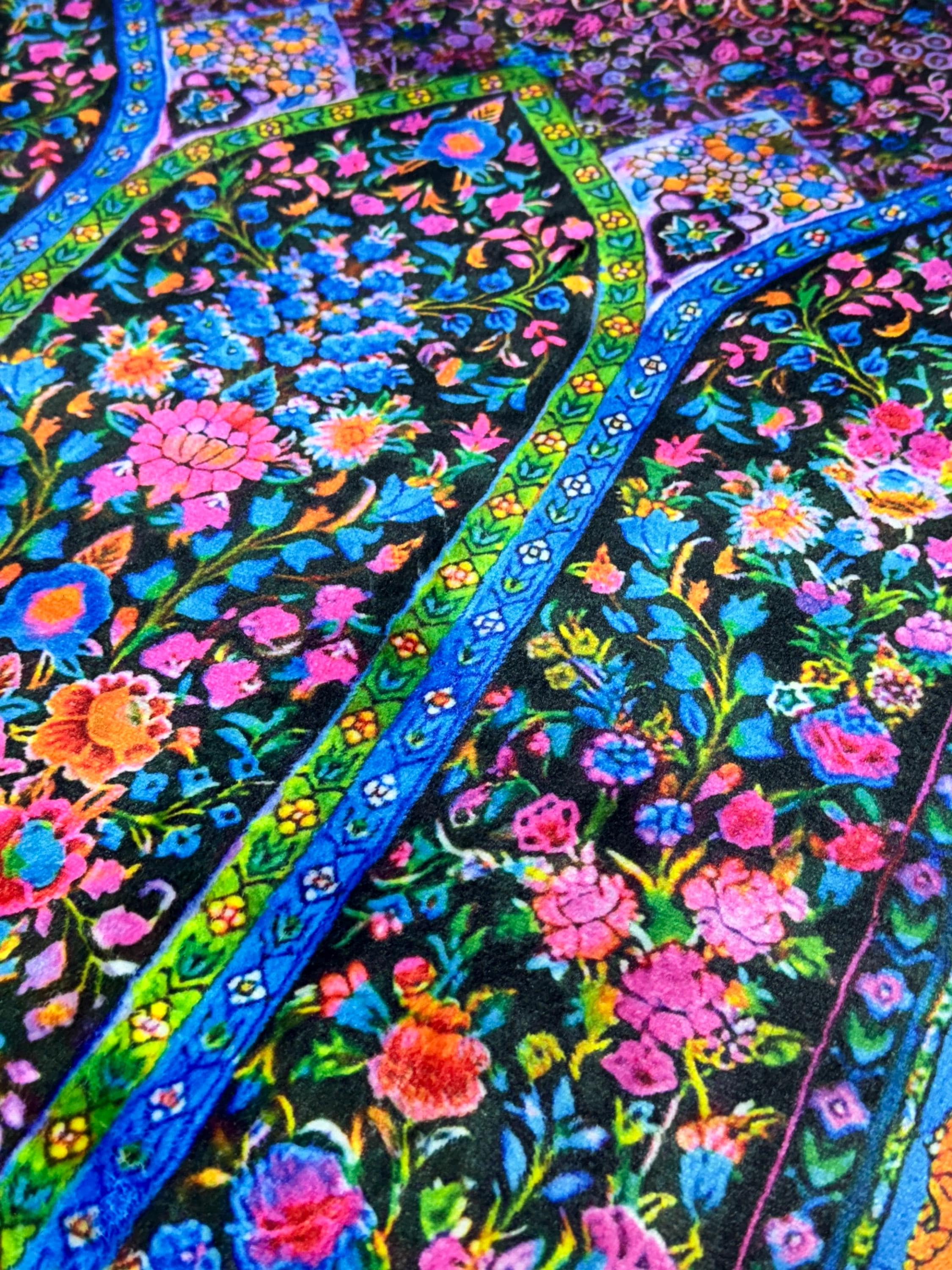 Floral Turkish Prayer Rug , large Islamic Prayer Mat, Multicolor Carpet -Ramadan Gift - Muslims Salah - image 4