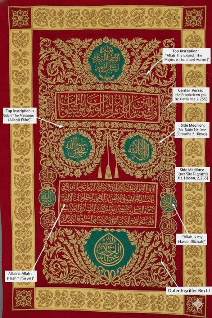 Ayat al-Kursi Surah Tapestry - Islamic Calligraphy - Spiritual Ramadan Gift - Muslim Home Wall Art - image 4