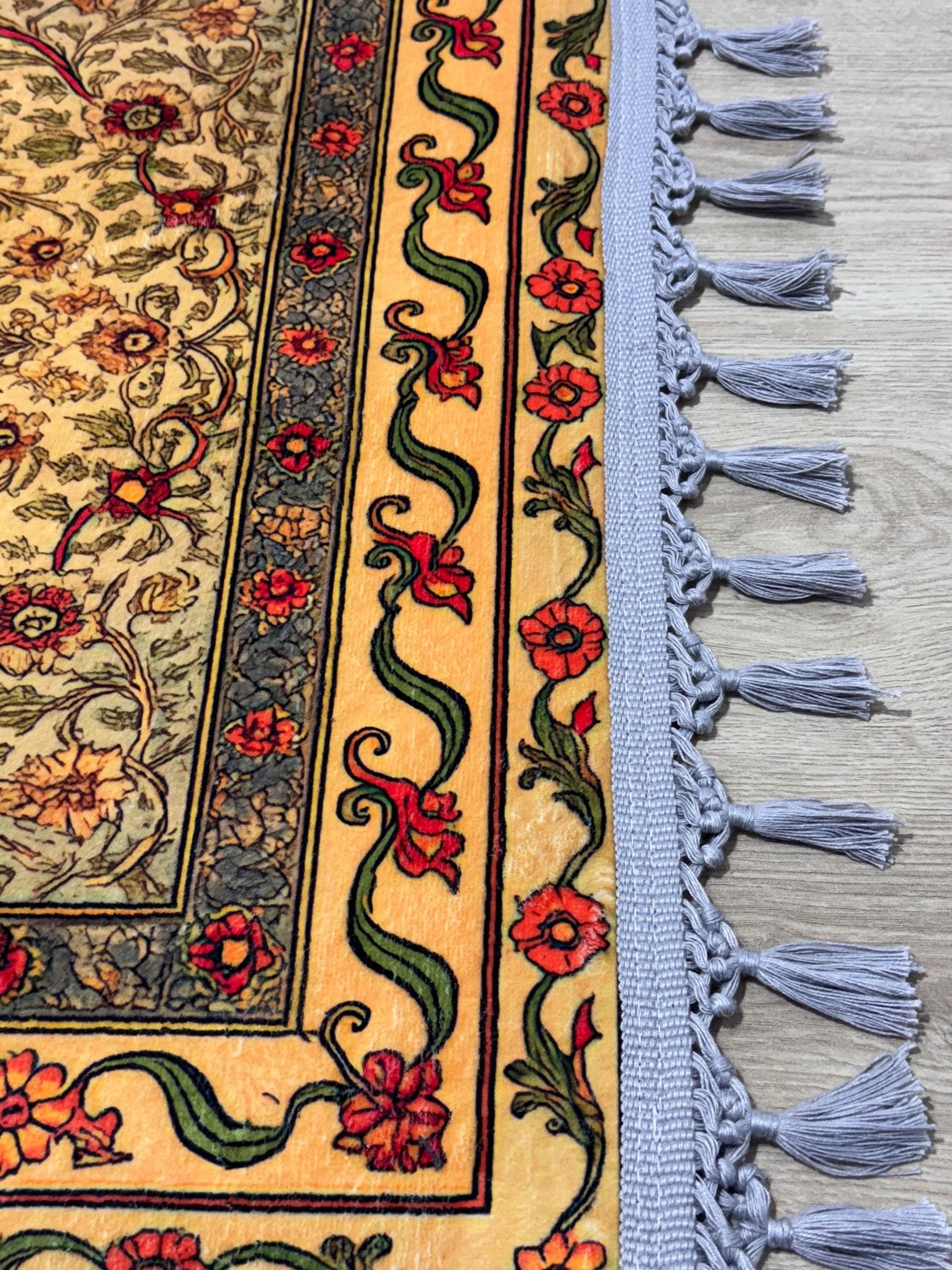 mihrab Turkish Prayer Rug , islamic Prayer Mat, Muslim Gift -Ramadan Carpet - Luxery - image 4