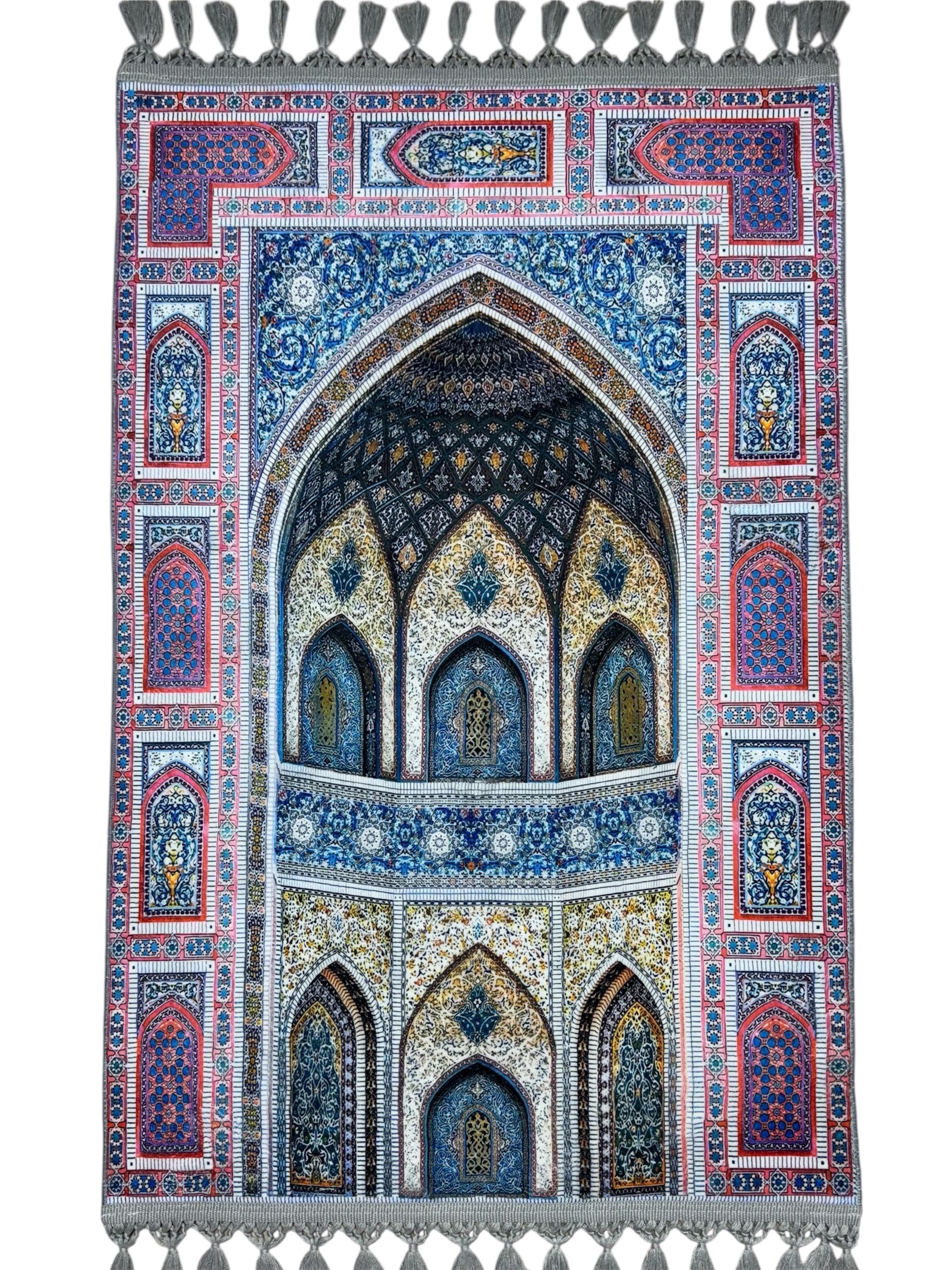Prayer Mat - Soft Islamic Muslim Custom Prayer Rug-Ramadan Wedding Gift -Mihrab Carpet