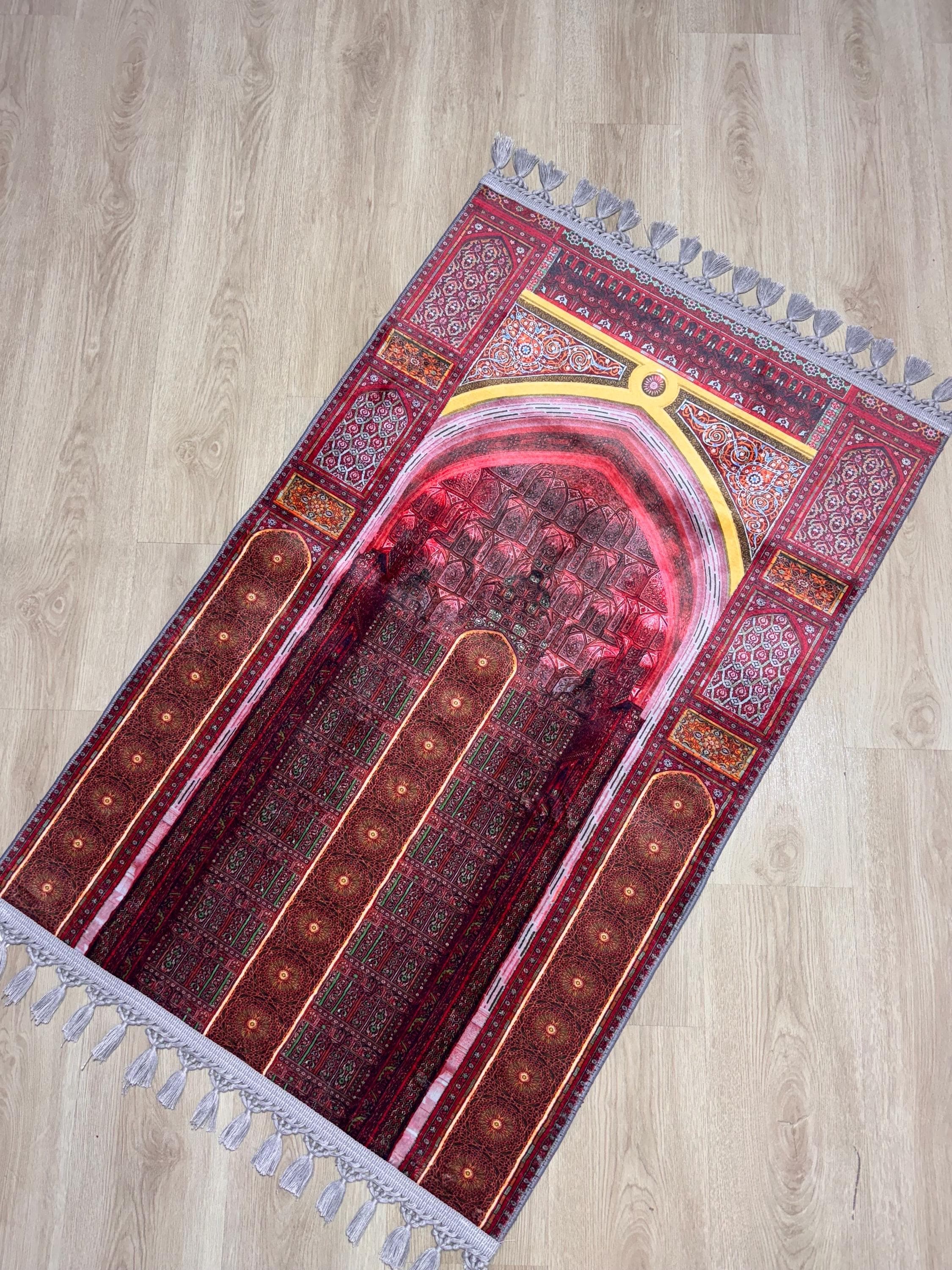 Mihrab Turkish Prayer Rug , Sejadah , Janamaz -Ramadan Eid Wedding Gift - Gebetsteppich, Custom Mat
