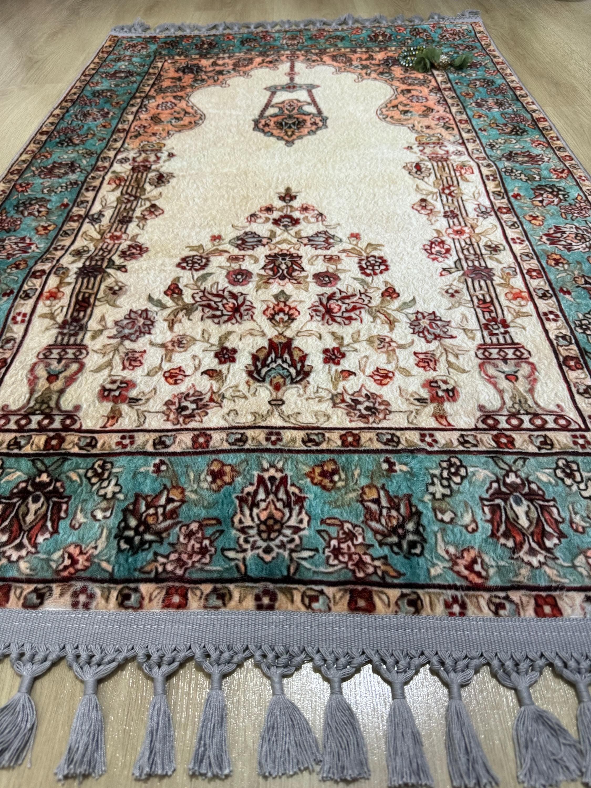 Prayer Mat – Turkish Islamic Soft Muslim Prayer Rug- Janamaz - Sejadah - Muslims Gift - Ramadan - image 5