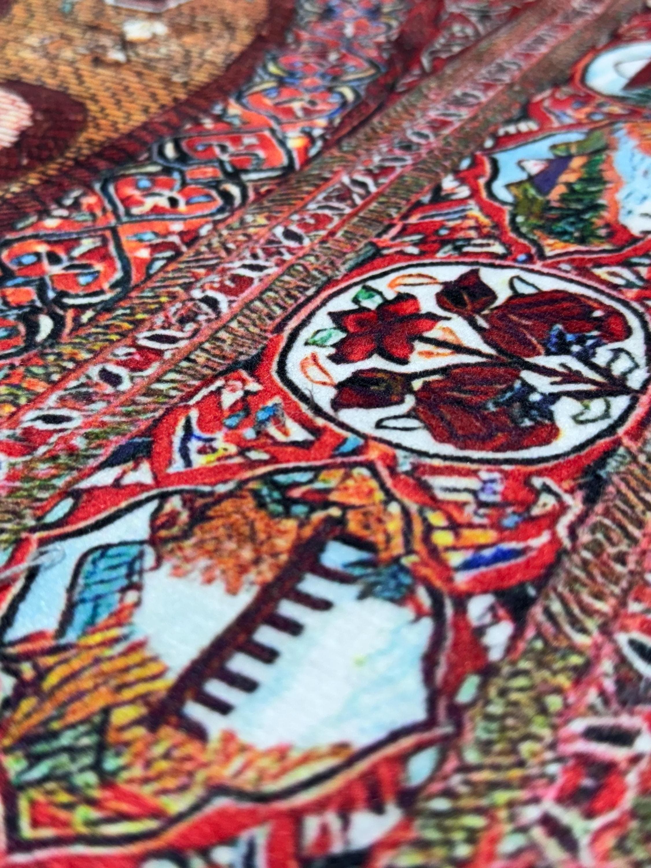 Detailed Digital Design Prayer Rug- Muslim Gift- Orthodox Mat -Persian Carpet - Christian mat - image 5