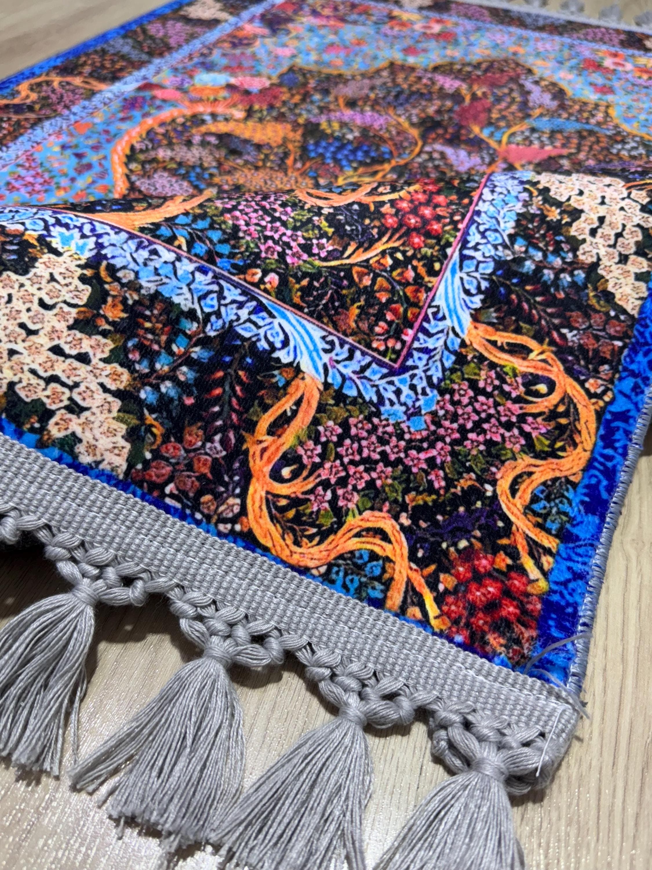 Floral Turkish Prayer Rug, islamic Muslim Gift - Ottoman Carpet - Ramadan Gift - Gebetsteppich - Sejadah - image 5