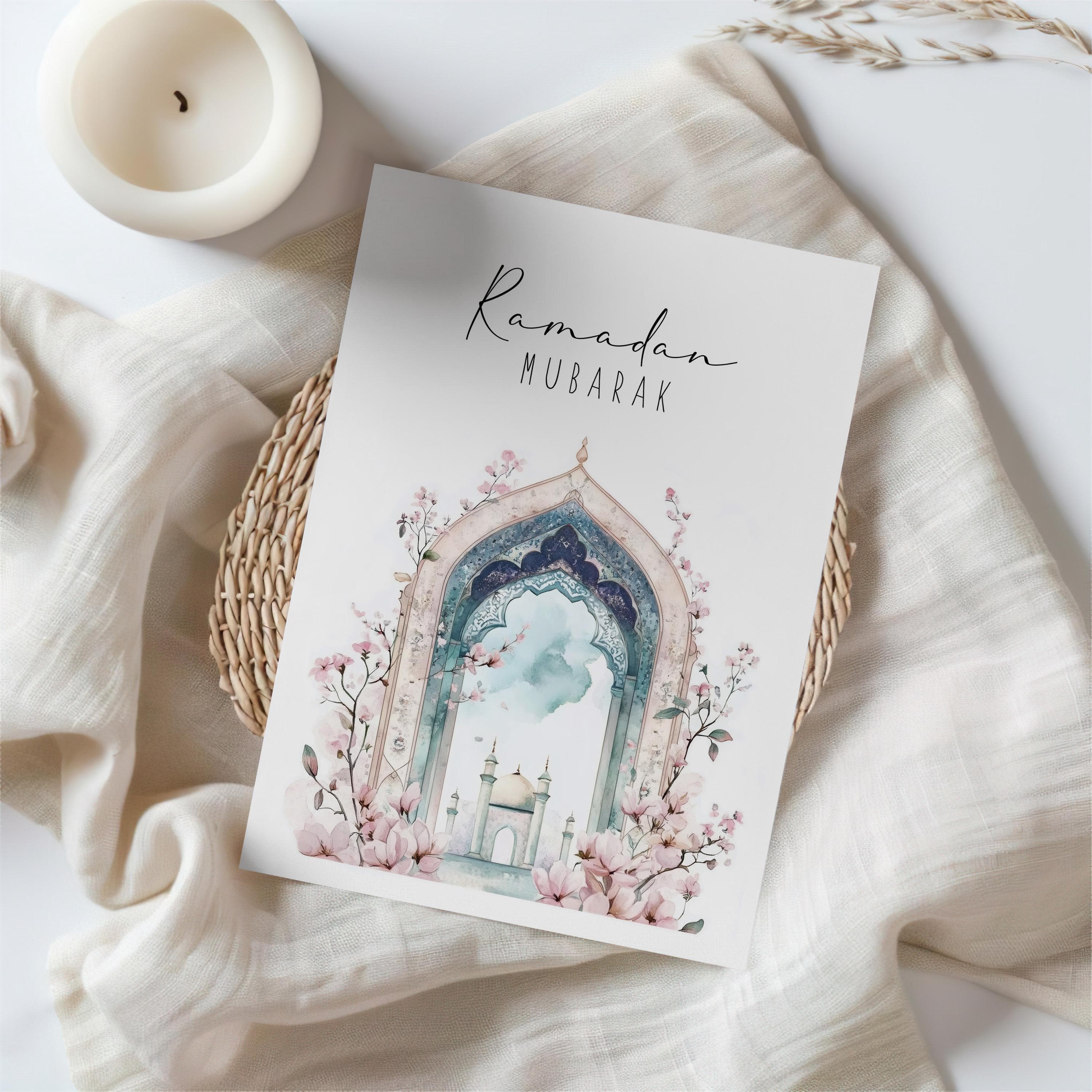 Set of 6 Ramadan Cards - Digital Download, Ramadan Gifts, Printable Islamic Modern Ramadan Decorations, A6, 5x7, 4x6 Greeting Cards Kaaba - image 5