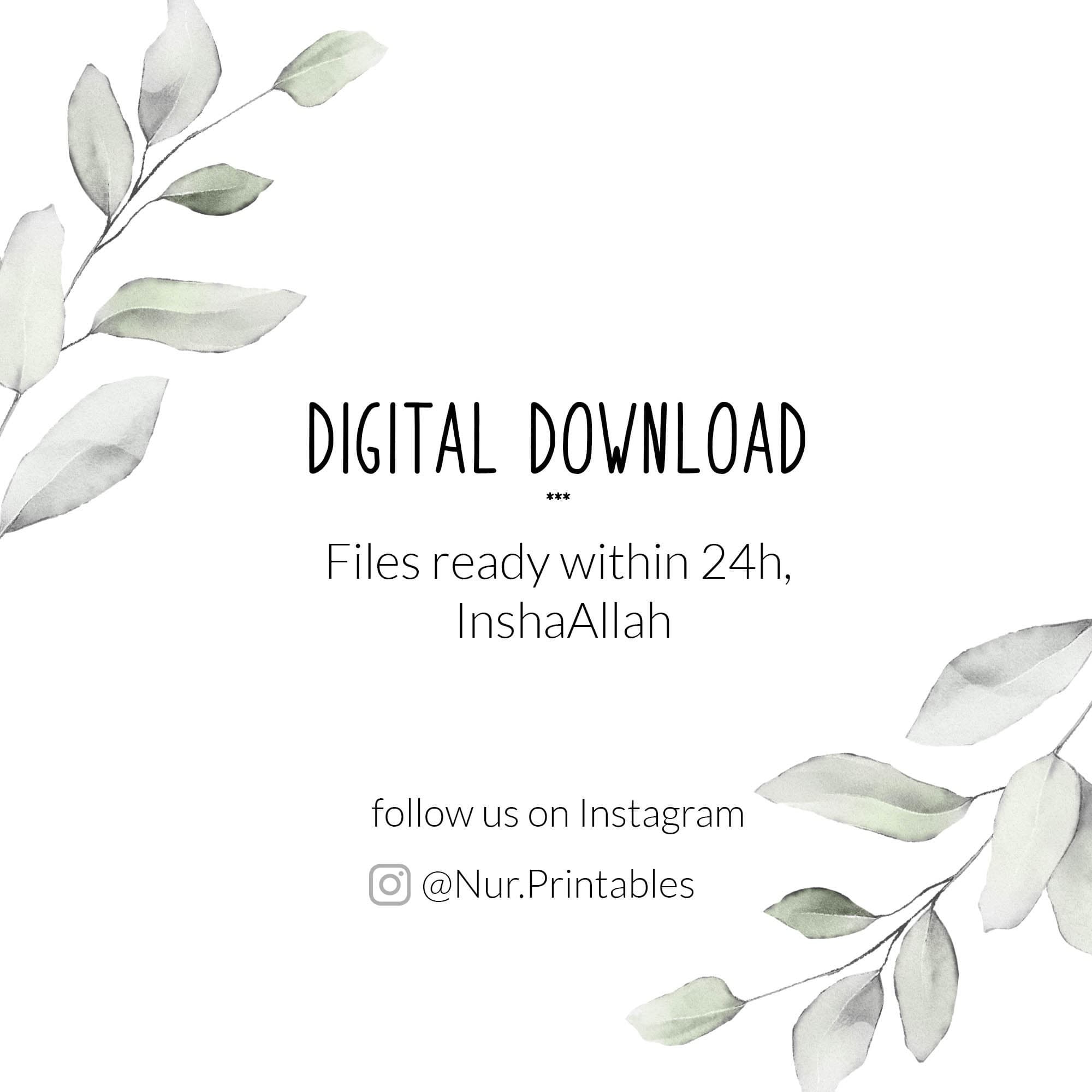 Personalised Islamic Wall Art for Children Digital Download, Eid Gifts Kids, Ayatul Kursi Custom Name Printable Muslim Posters & Prints - image 4
