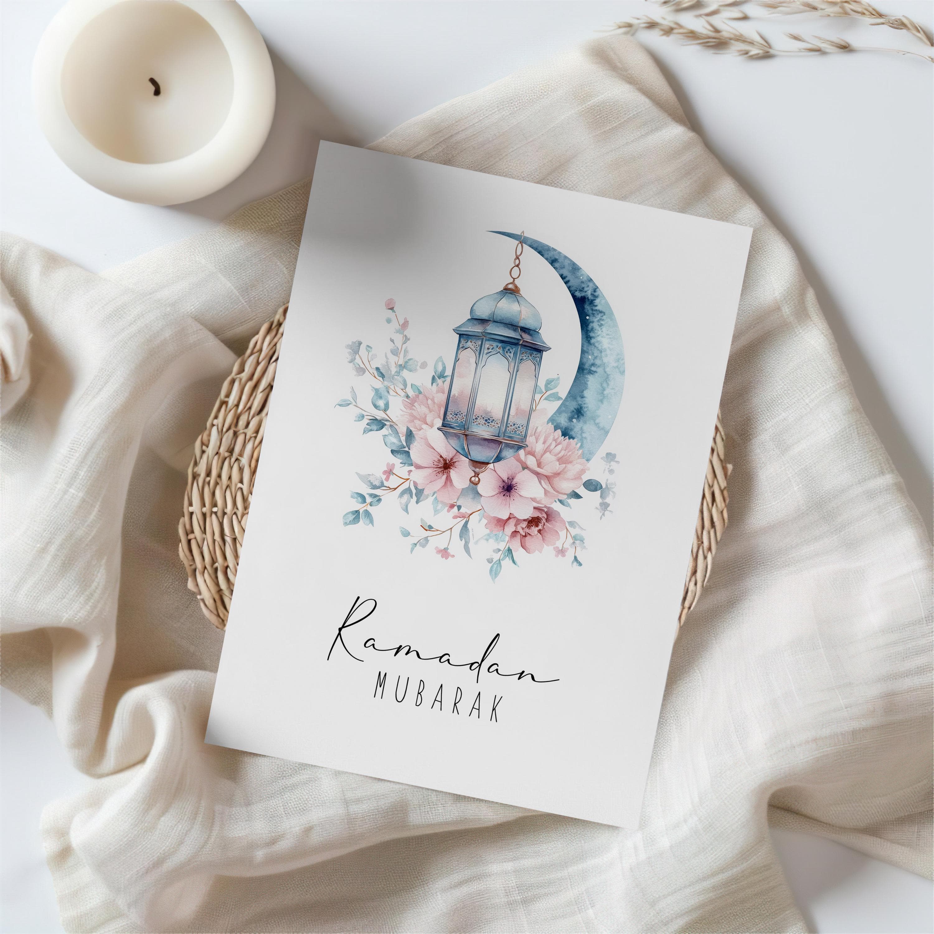 Set of 6 Ramadan Cards - Digital Download, Ramadan Gifts, Printable Islamic Modern Ramadan Decorations, A6, 5x7, 4x6 Greeting Cards Kaaba - image 4