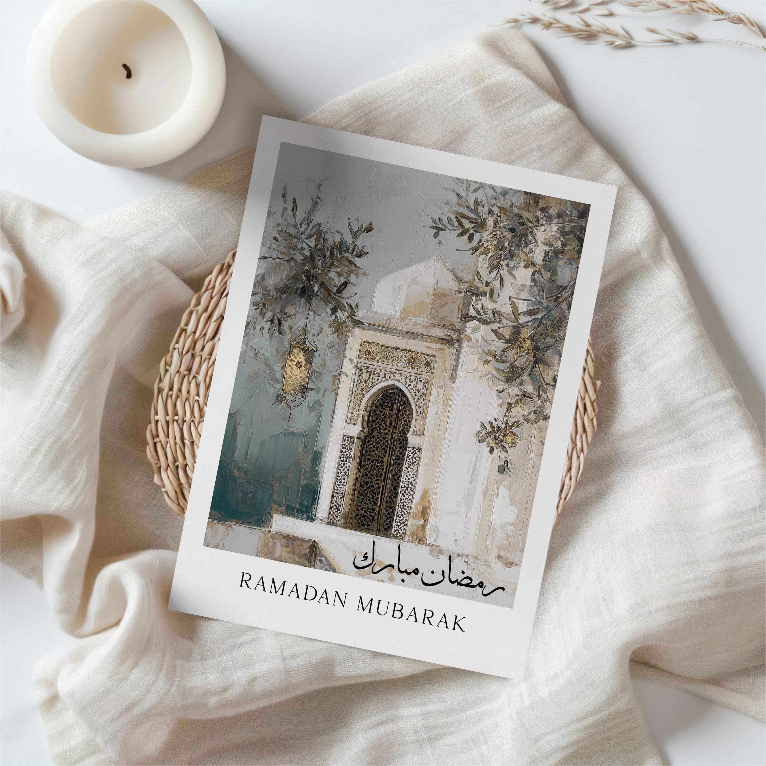 Set of 6 Ramadan & Eid Cards - Digital Download, Ramadan Gifts, Printable Islamic Decorations, A6, 5x7, 4x6 Greeting Cards Muslim, Kaaba - image 5
