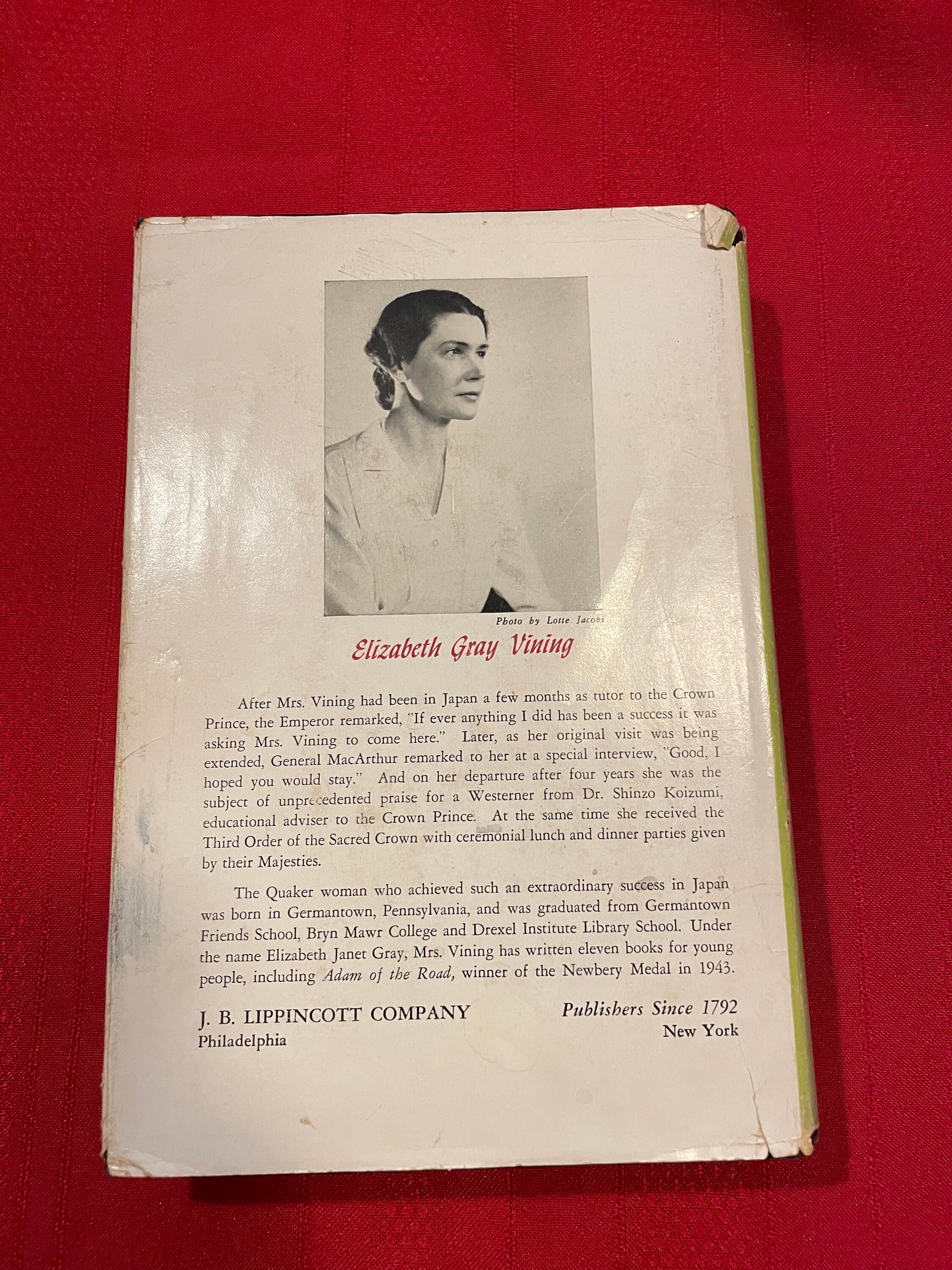 Windows for the Crown Prince, by Elizabeth Gray Vining, First Edition, Fifteenth Impression, Hardcover Book, 1952 - image 4