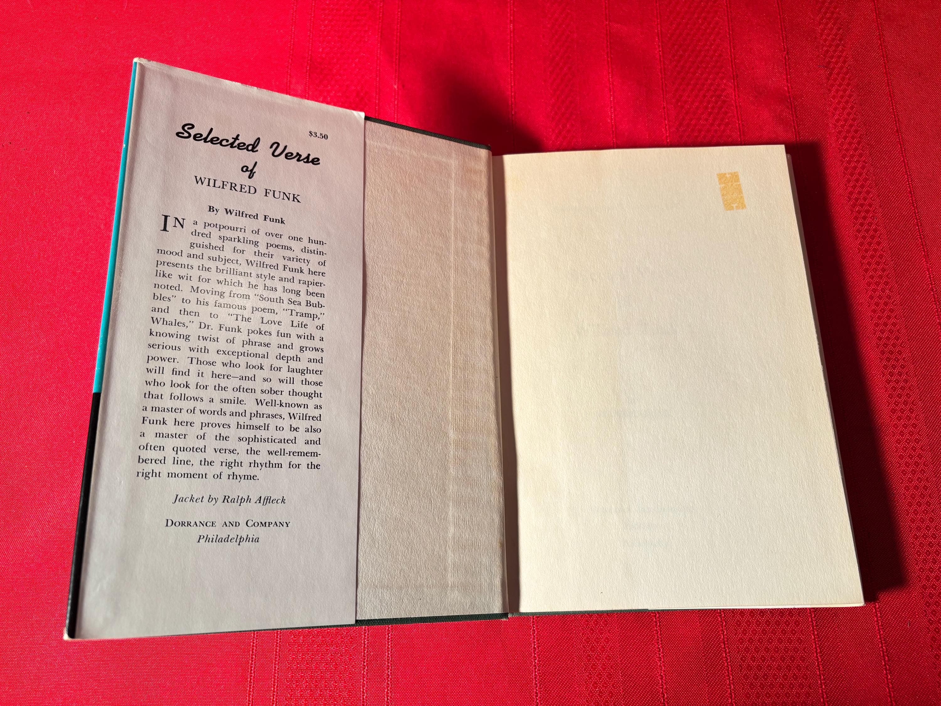 Selected Verse of Wilfred Funk, by Wilfred Funk, First Edition, Hardcover Book, 1962 - image 5