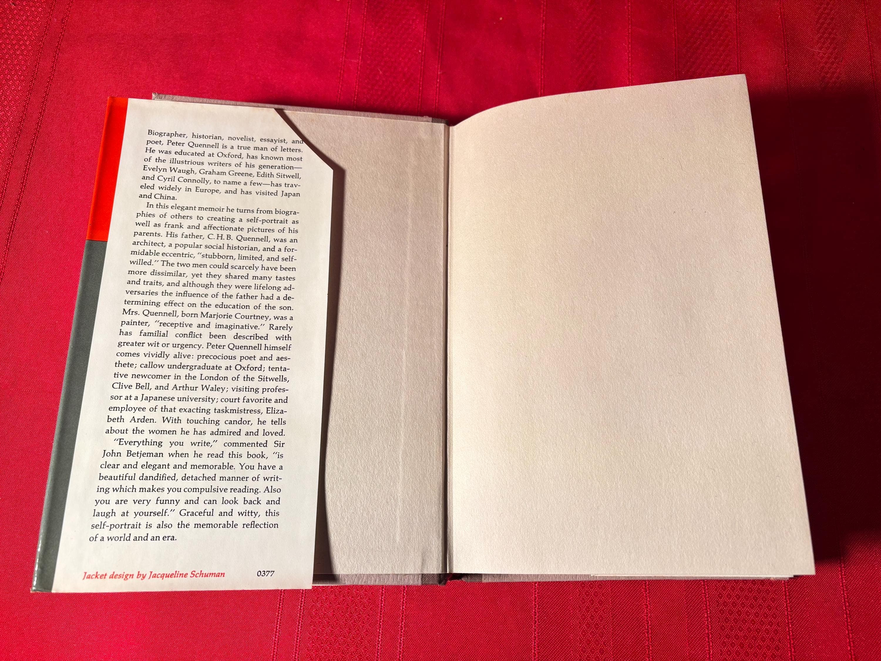 The Marble Foot, An Autobiography, 1905-1938, Peter Quennell, Hardcover Book, 1977 - image 5