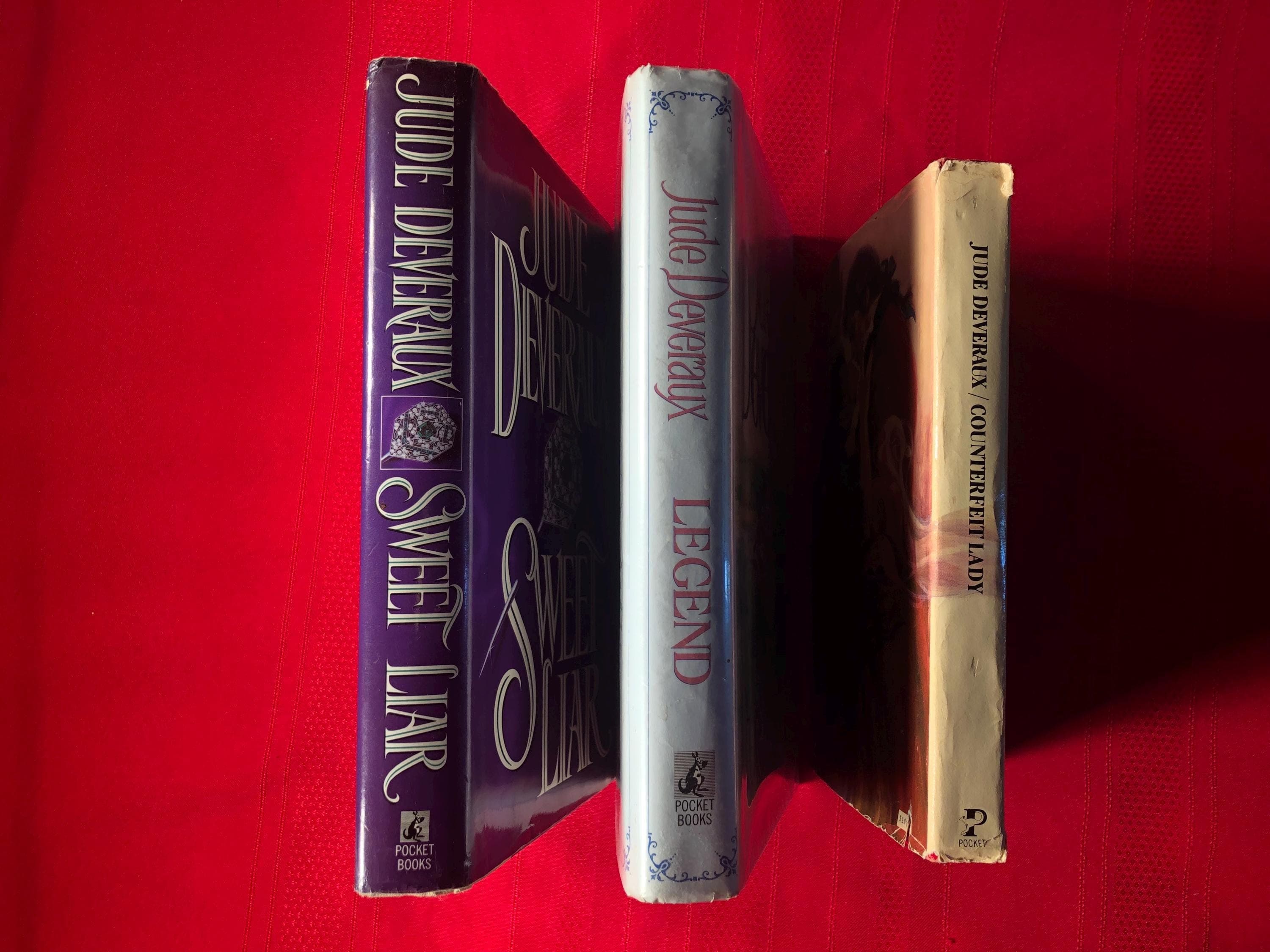 Jude Deveraux Book Bundle, 3 Hardcover Books, Sweet Liar, Legend, Counterfeit Lady, Vintage Romance Novels - image 3