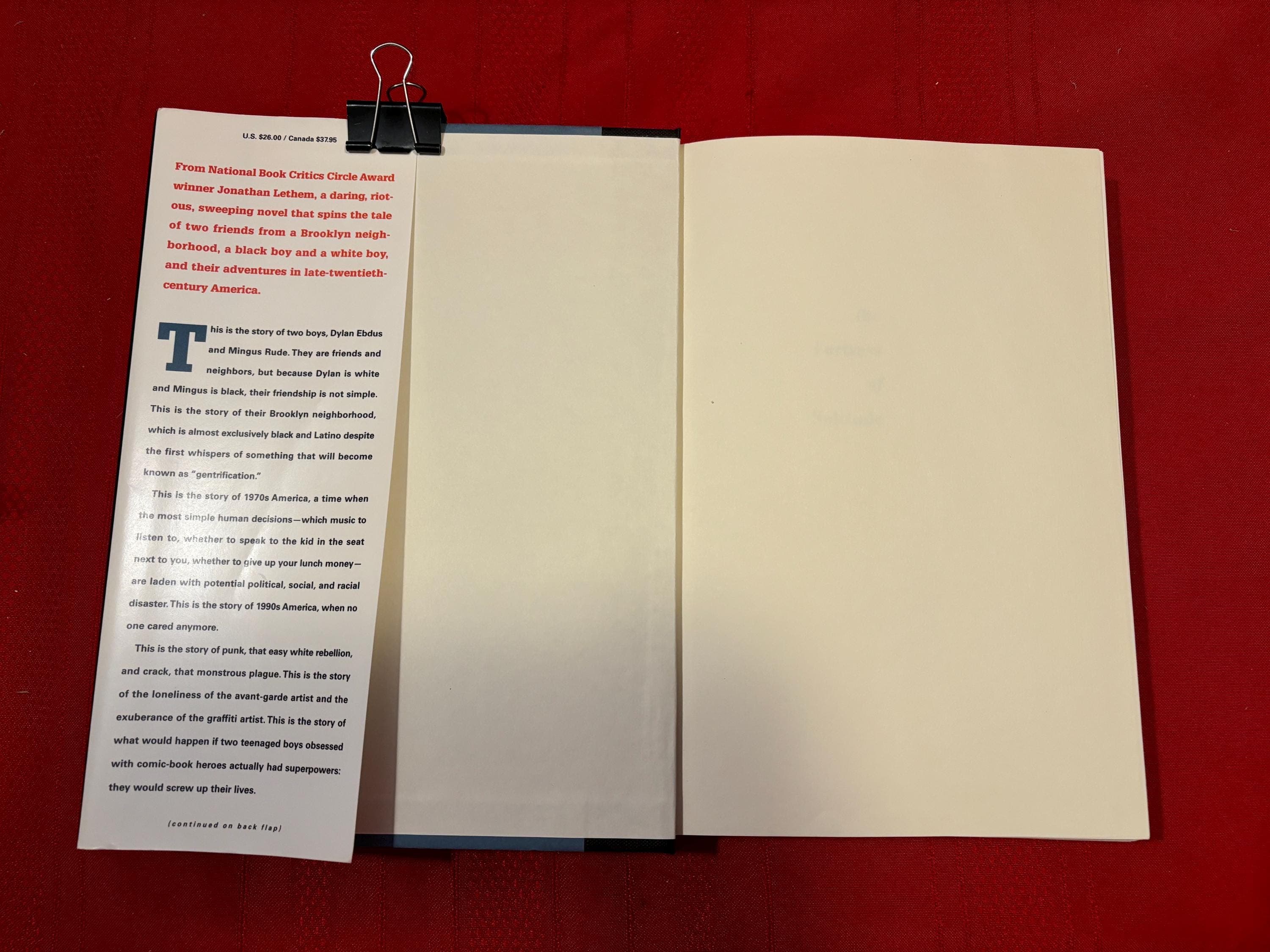 The Fortress of Solitude, by Jonathan Lethem, First Edition, Hardcover Book, 2003 - image 5