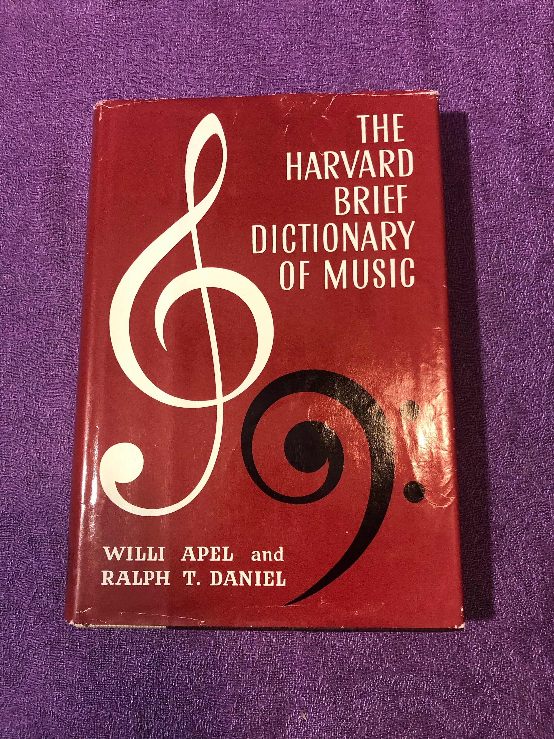 The Harvard Brief Dictionary of Music, by Willi Apel and Ralph T. Daniel, First Edition, Hardcover Book, 1960