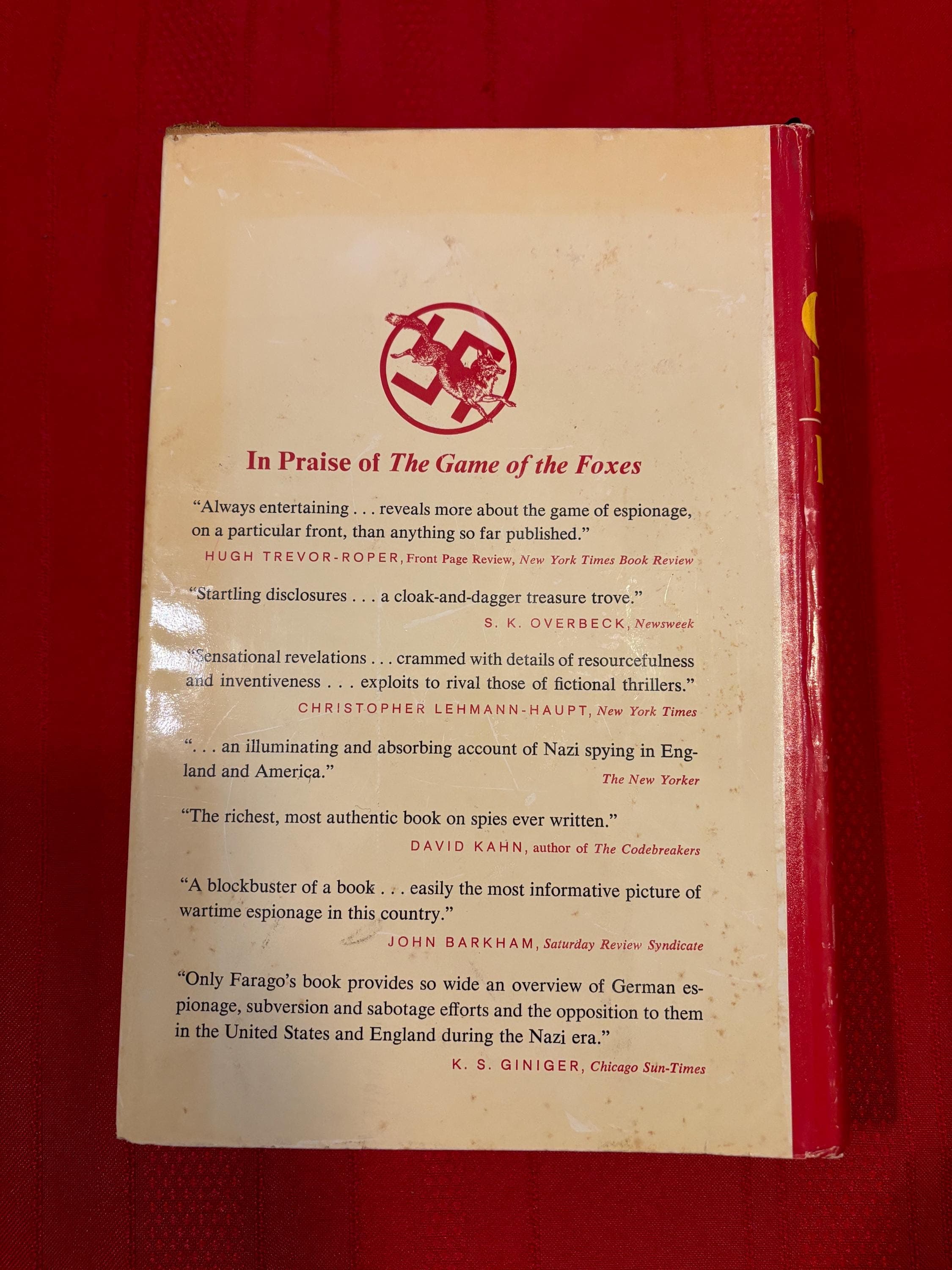 The Game of the Foxes, by Ladislas Farago, First Edition, Third Printing, Hardcover Book, 1972 - image 4