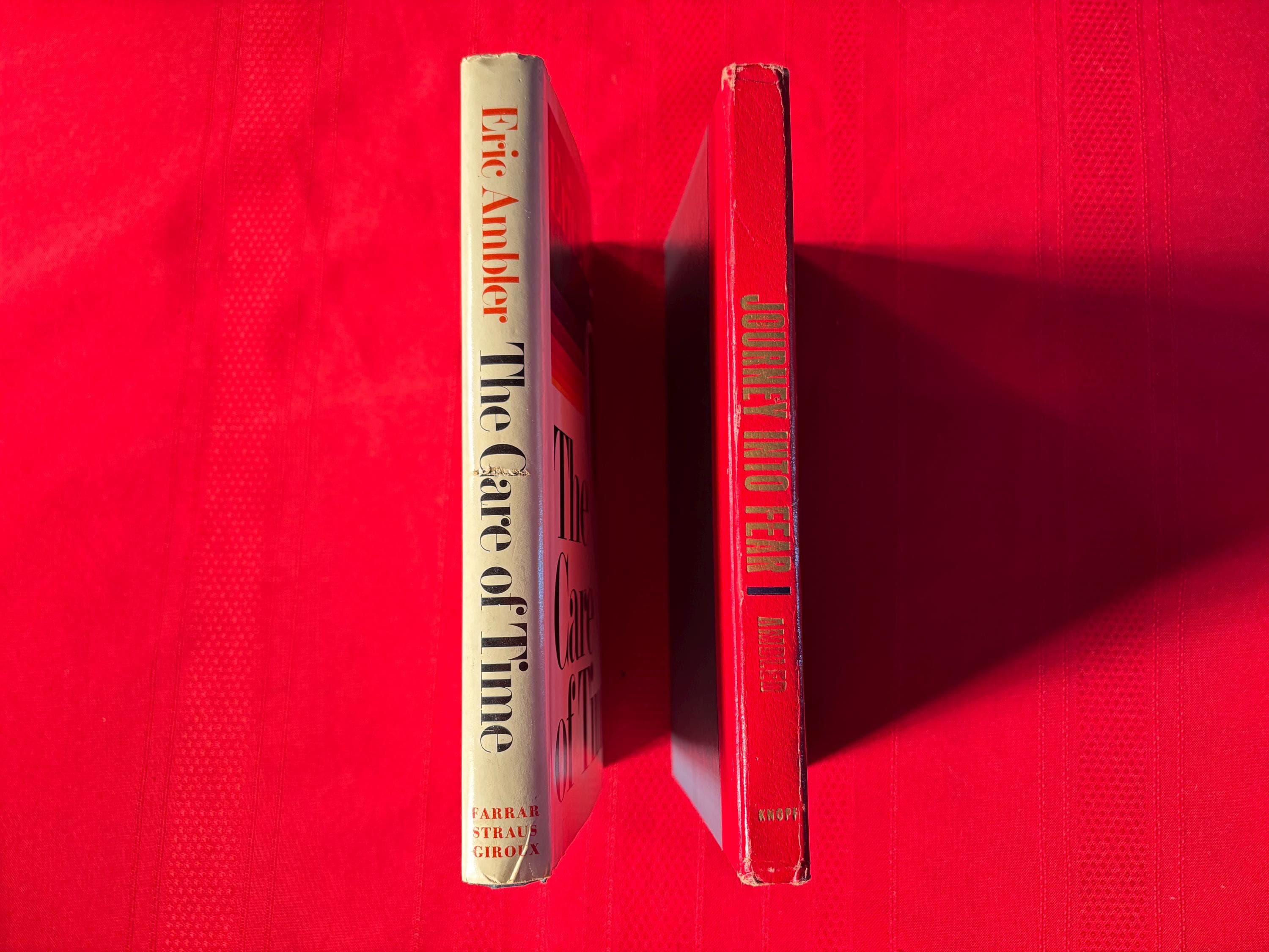 Eric Ambler Book Bundle, Journey into Fear and The Care of Time, 2 Hardcover Books, 1968, 1981, Vintage Mystery Espionage, - image 3