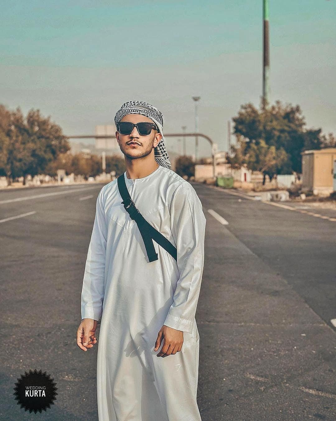 Handmade Cotton Men's Jubba: White Muslim Thobe