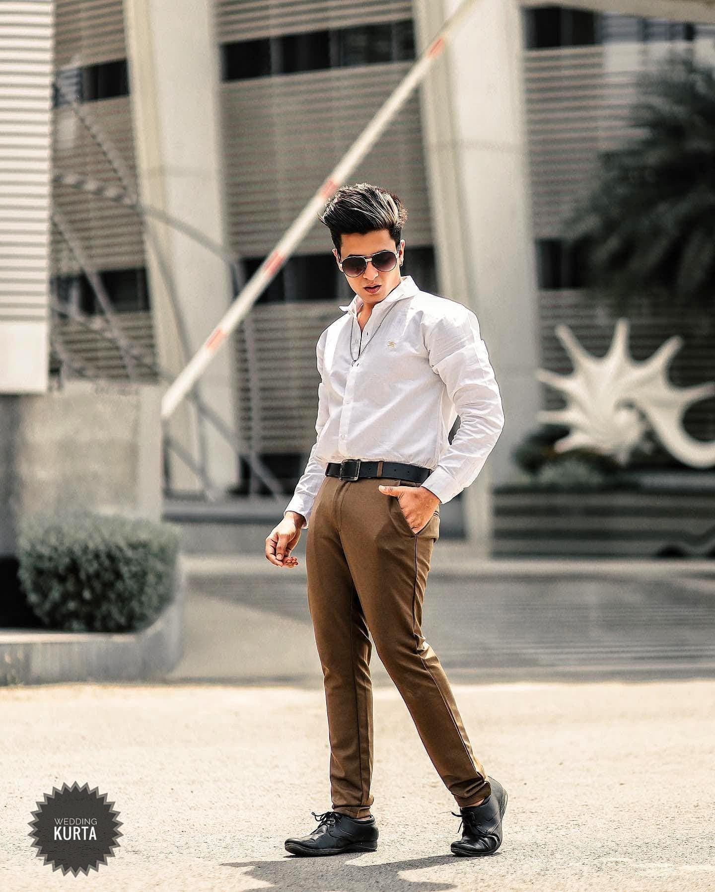 Formal Indian Shirt: Men's White Organic Cotton Long Sleeve - image 5