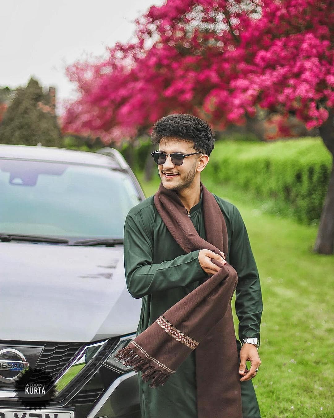 Dark Green Cotton-Silk Luppi Kurta Pajama Set: Indian Wedding Outfit - image 4