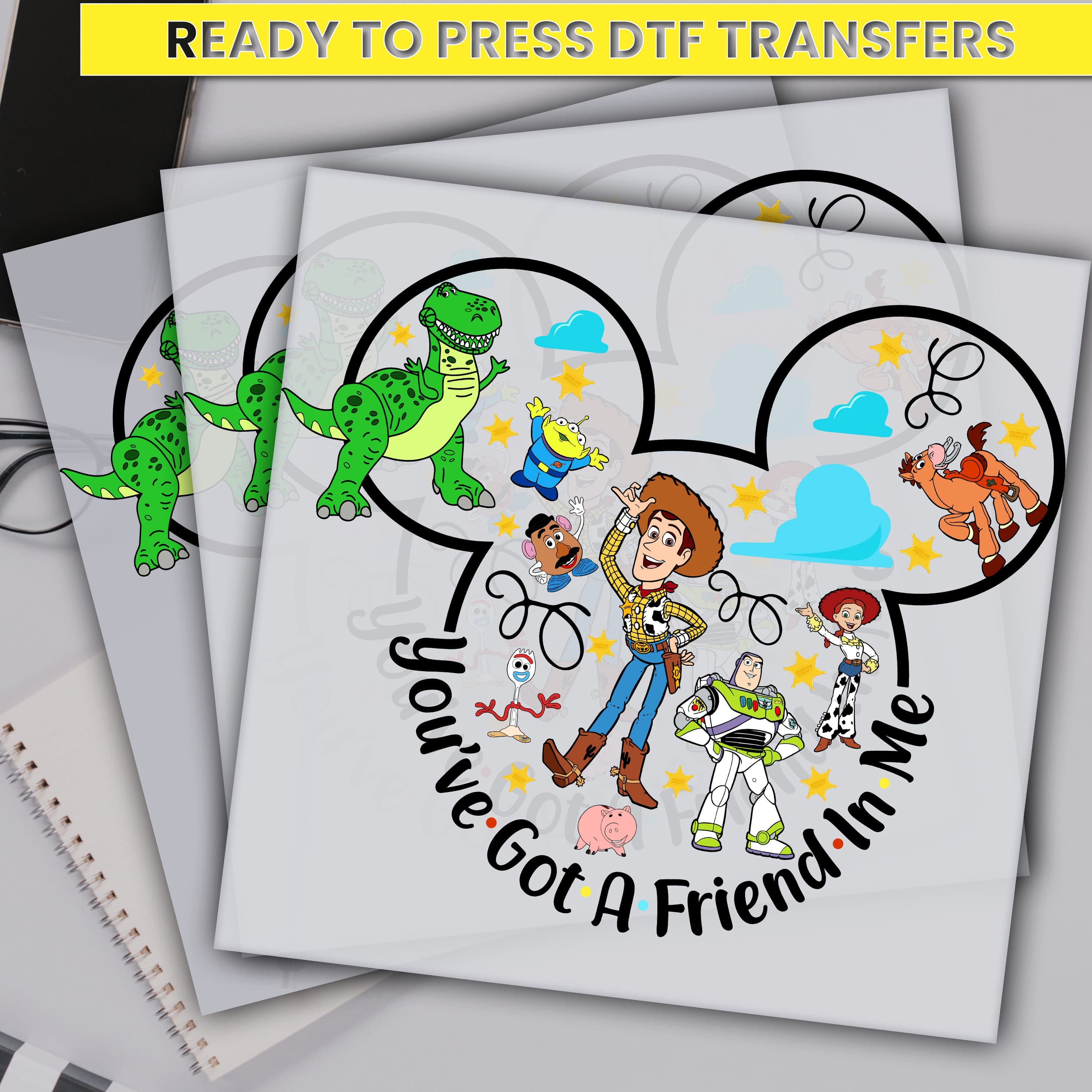 You've Got A Friend In Me Dtf Transfer, Vintage Toy Story Ready For Press, Disney Dtf Transfers, Full Color Heat Transfer, DTF Prints