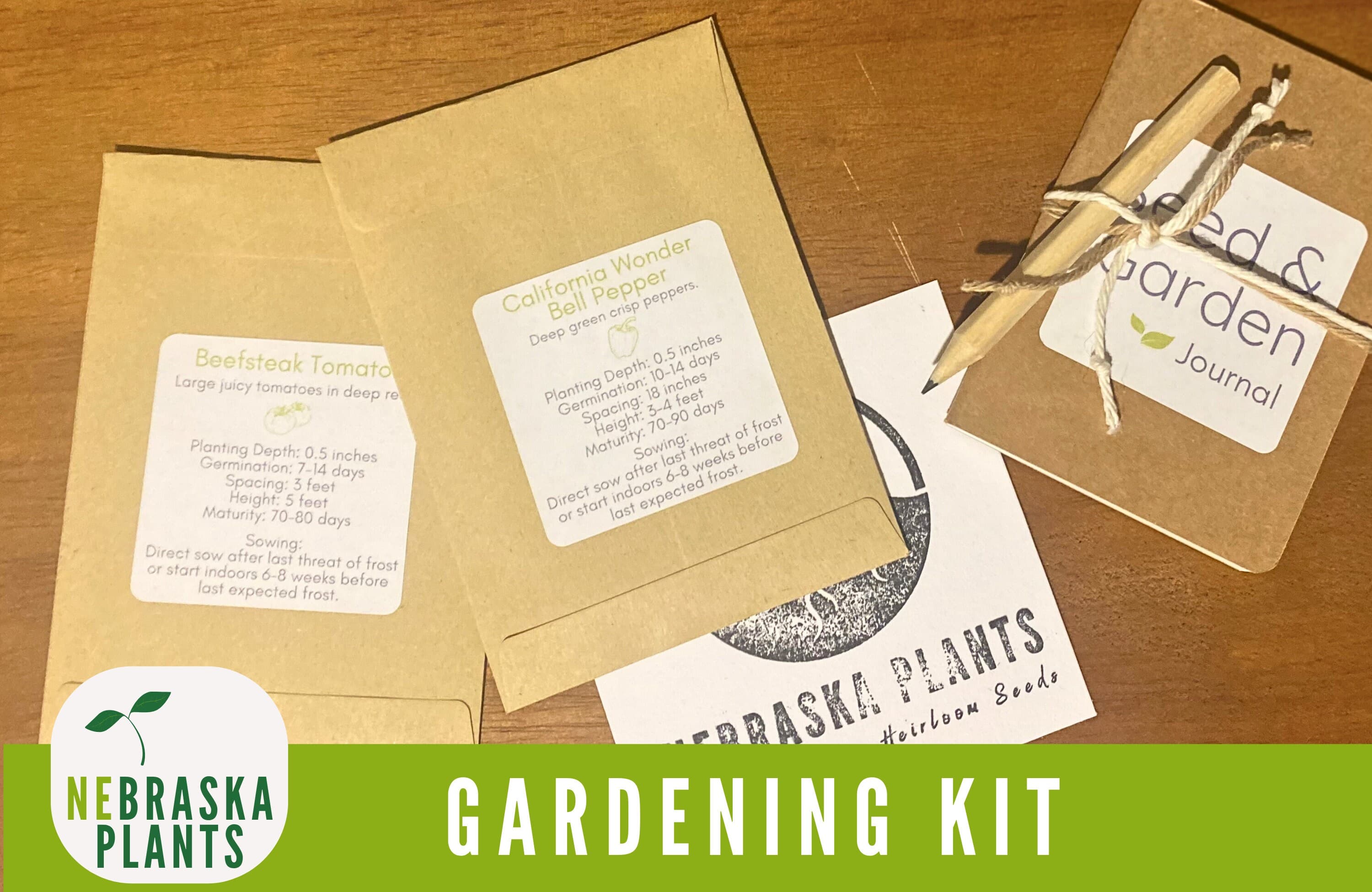 Garden starter kit with a variety of seeds, including vegetables, herbs, and flowers, perfect for gardeners
